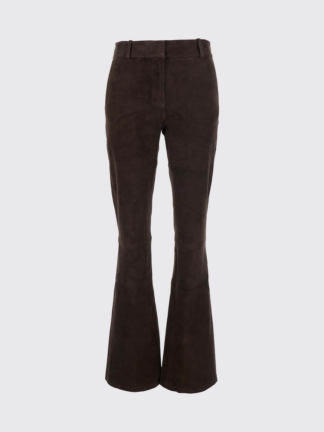 ARMA PANTALONES: Pantalones acampanados Arma de tiro medio en ante sintético, Marrón - Img 3