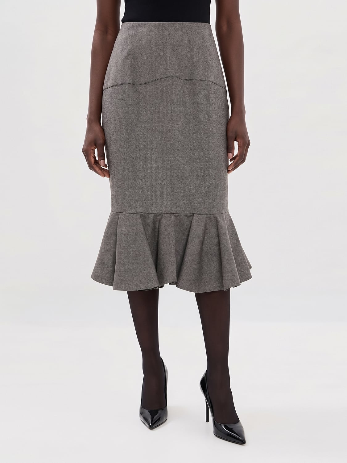 JACQUEMUS FALDA: Falda mujer Jacquemus, Marrón Barro - Img 1