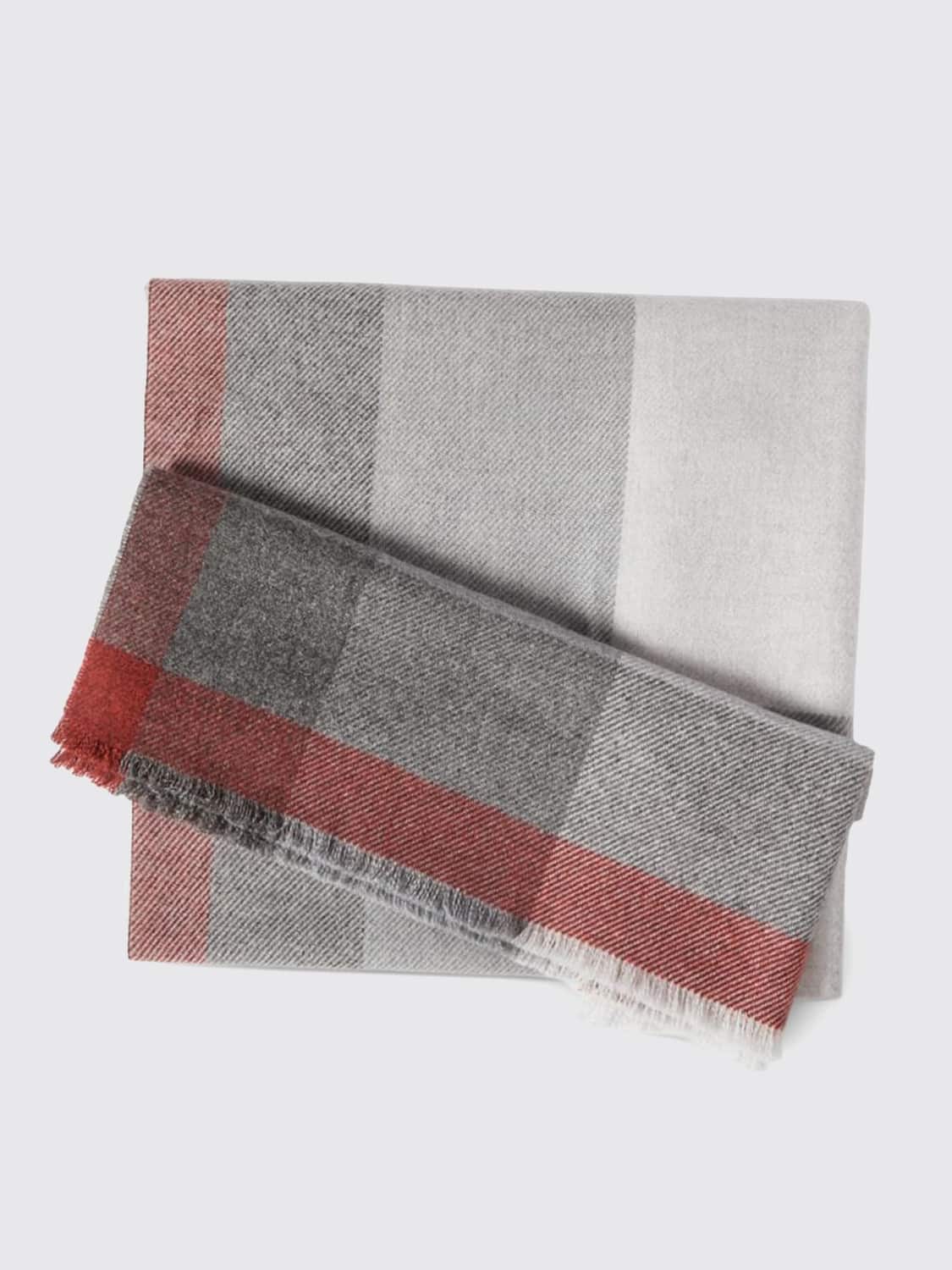 BRUNELLO CUCINELLI 围巾: 围巾 男士 Brunello Cucinelli, 棕色 - Img 1