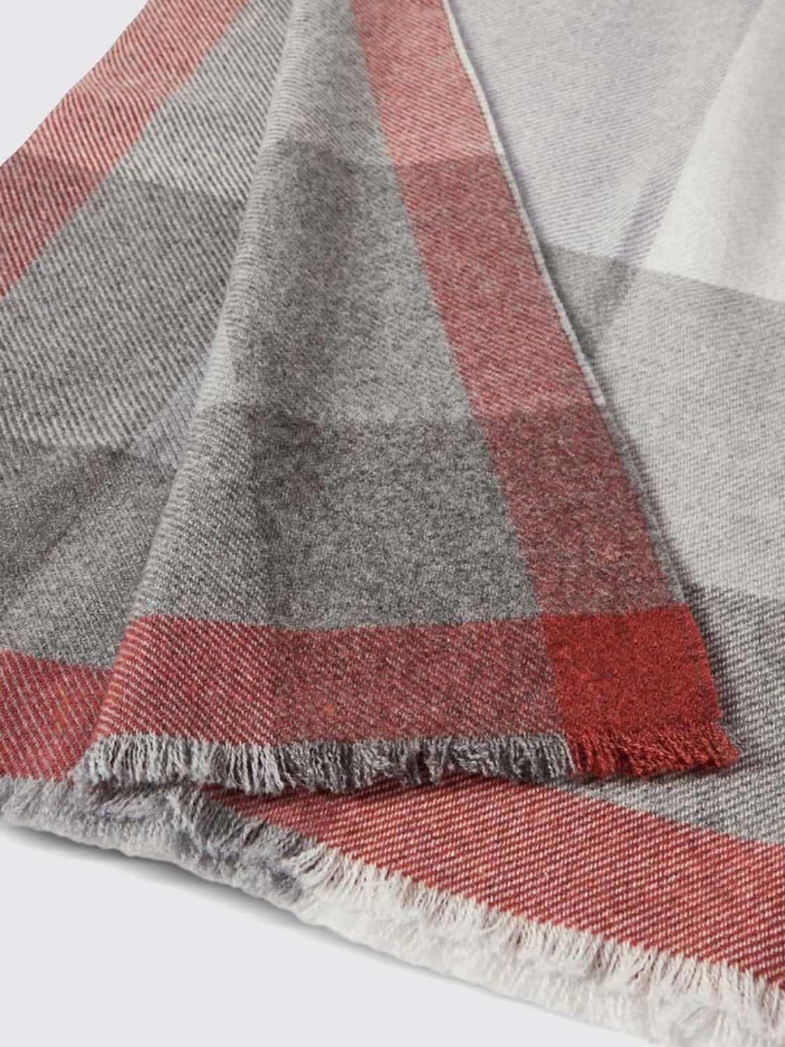 BRUNELLO CUCINELLI 围巾: 围巾 男士 Brunello Cucinelli, 棕色 - Img 3