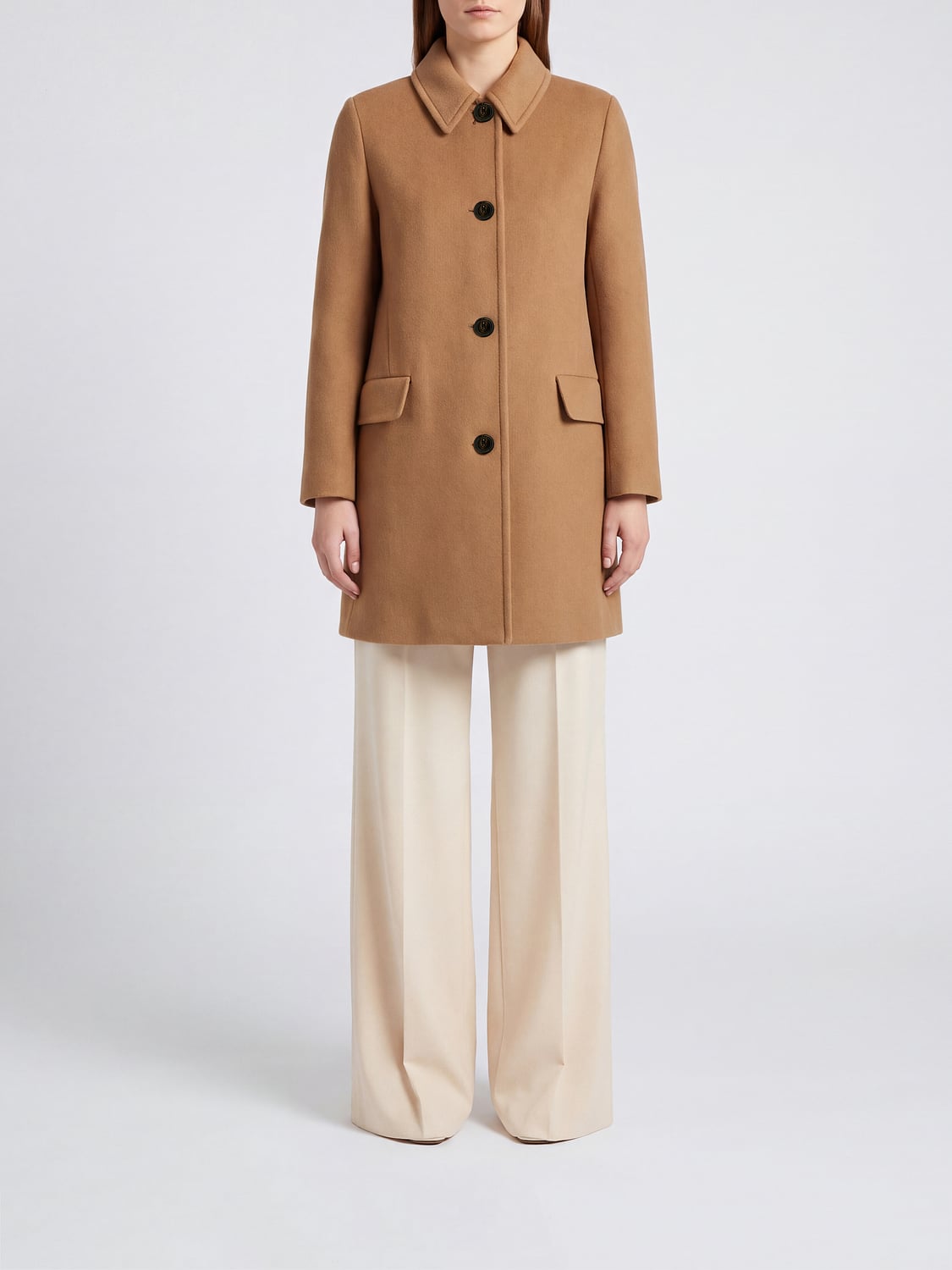 BURBERRY 코트: 코트 여성 Burberry, 카멜 - Img 1