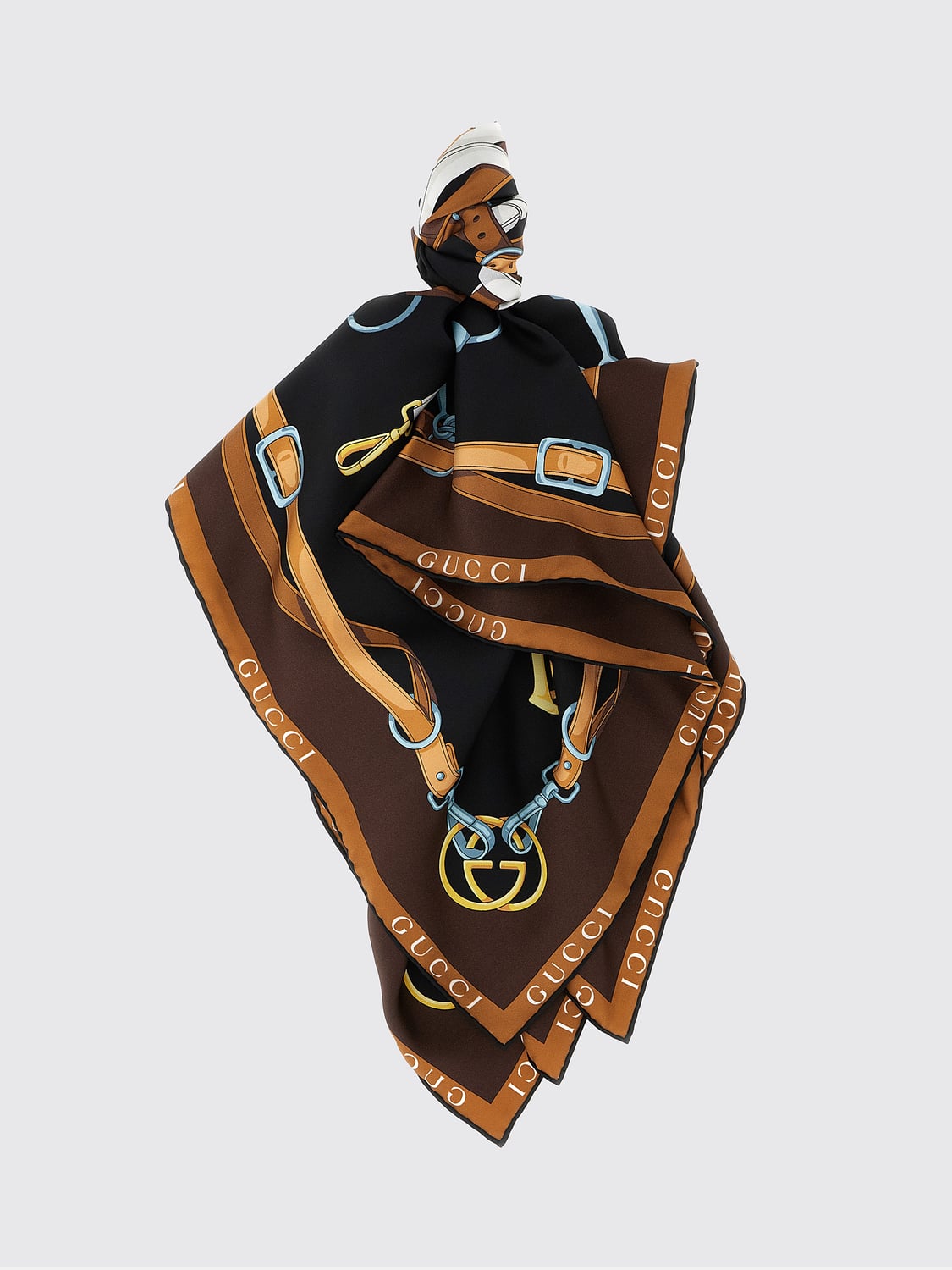 GUCCI FOULARD: Foulard donna Gucci, Marrone - Img 1