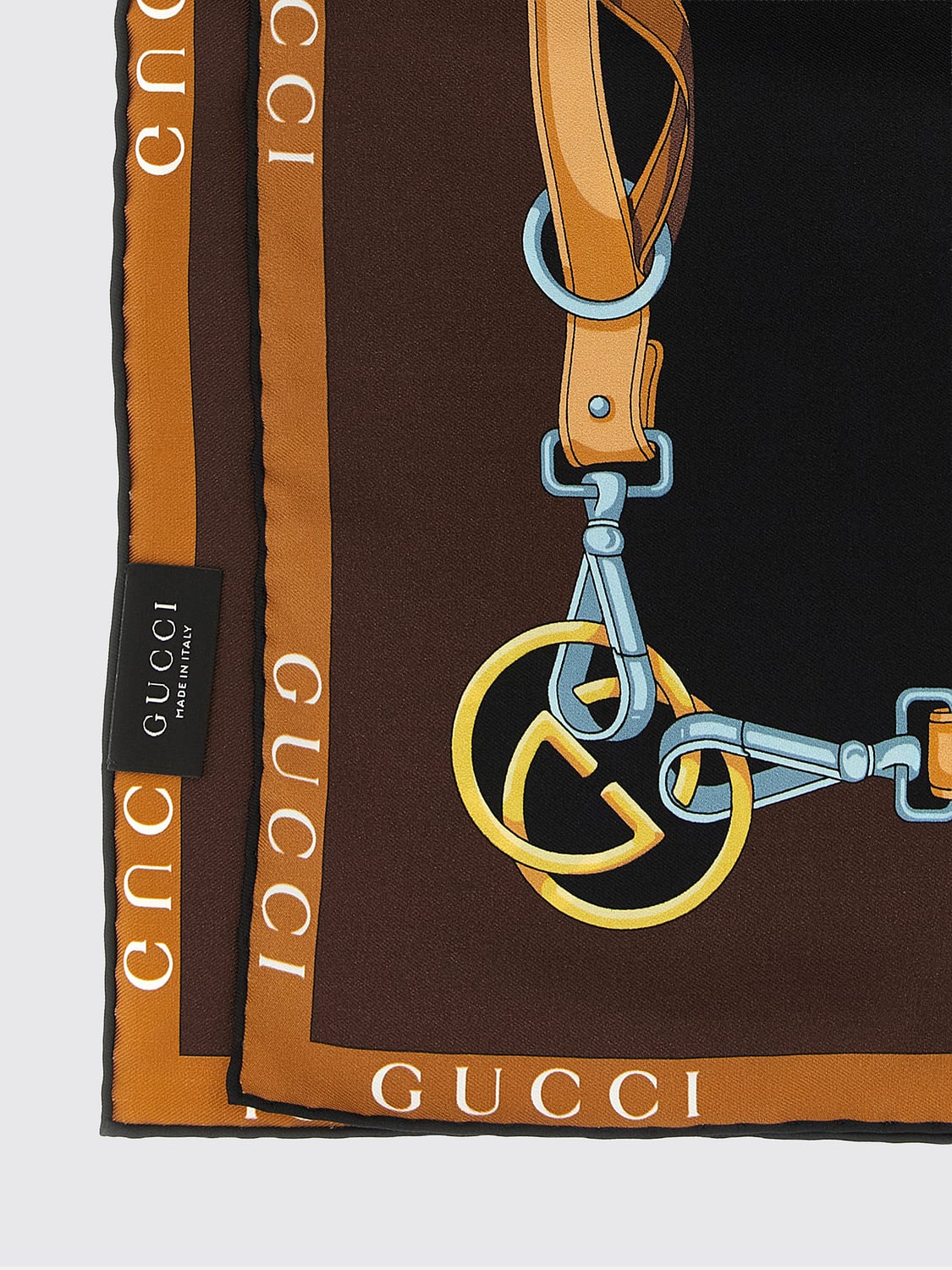 GUCCI FOULARD: Foulard donna Gucci, Marrone - Img 3