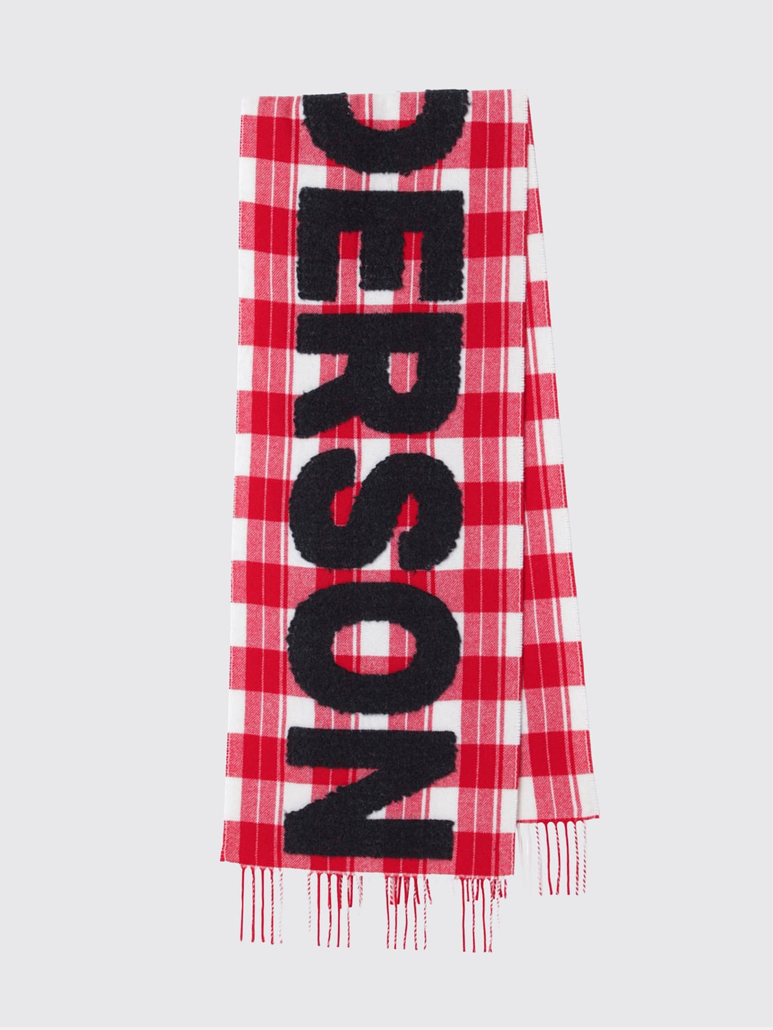 JW ANDERSON SCIARPA: Sciarpa Jw Anderson in lana con motivo chevron e logo a contrasto, Fa01 - Img 2