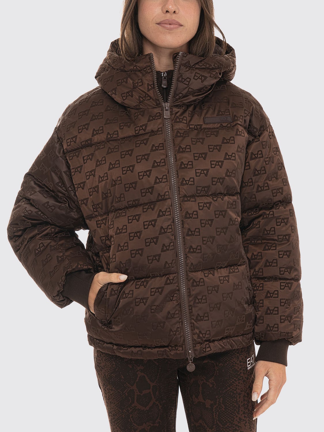 EA7 JACKET: Jacket woman Ea7, Brown - Img 1
