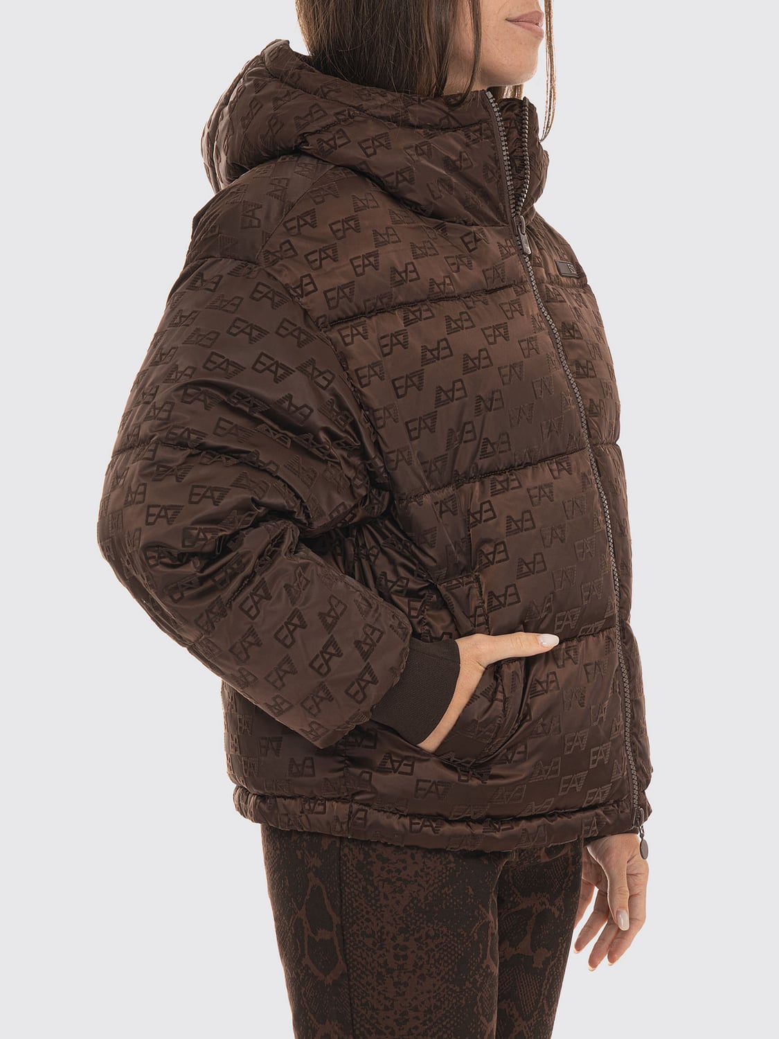 EA7 JACKET: Jacket woman Ea7, Brown - Img 3