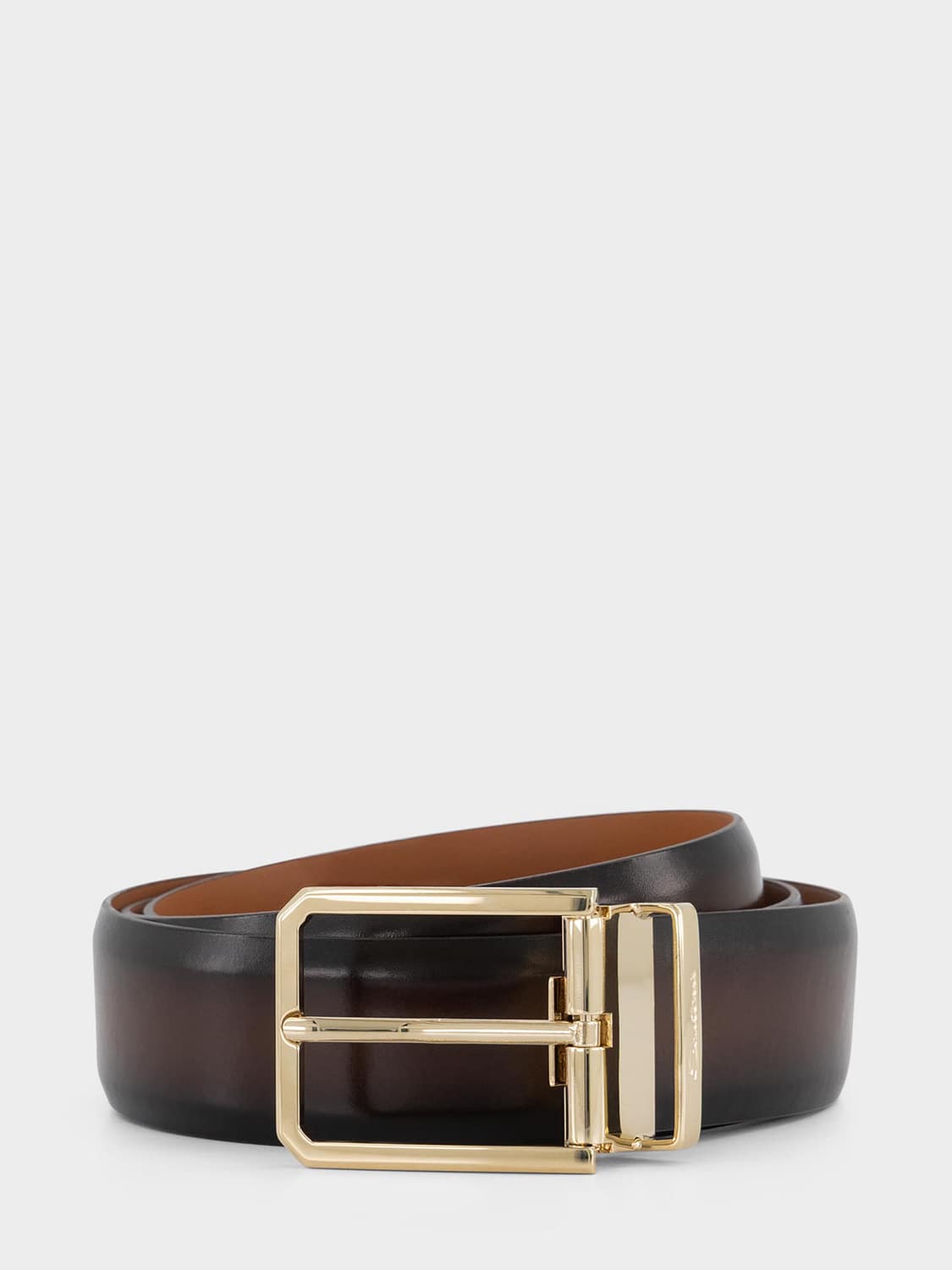 SANTONI BELT: Belt men Santoni, Brown - Img 1