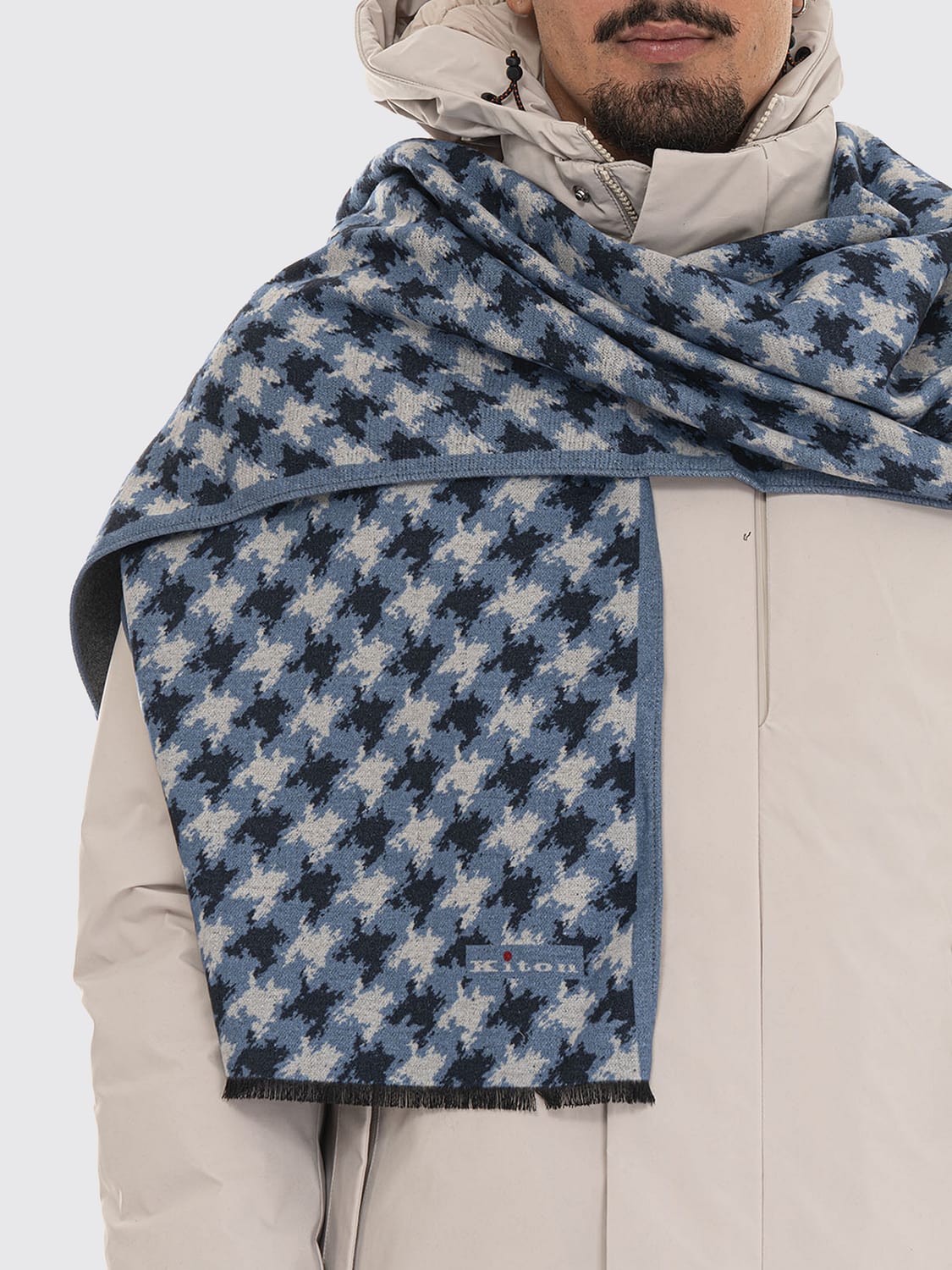 KITON SCARF: Scarf men Kiton, Sky Blue - Img 1