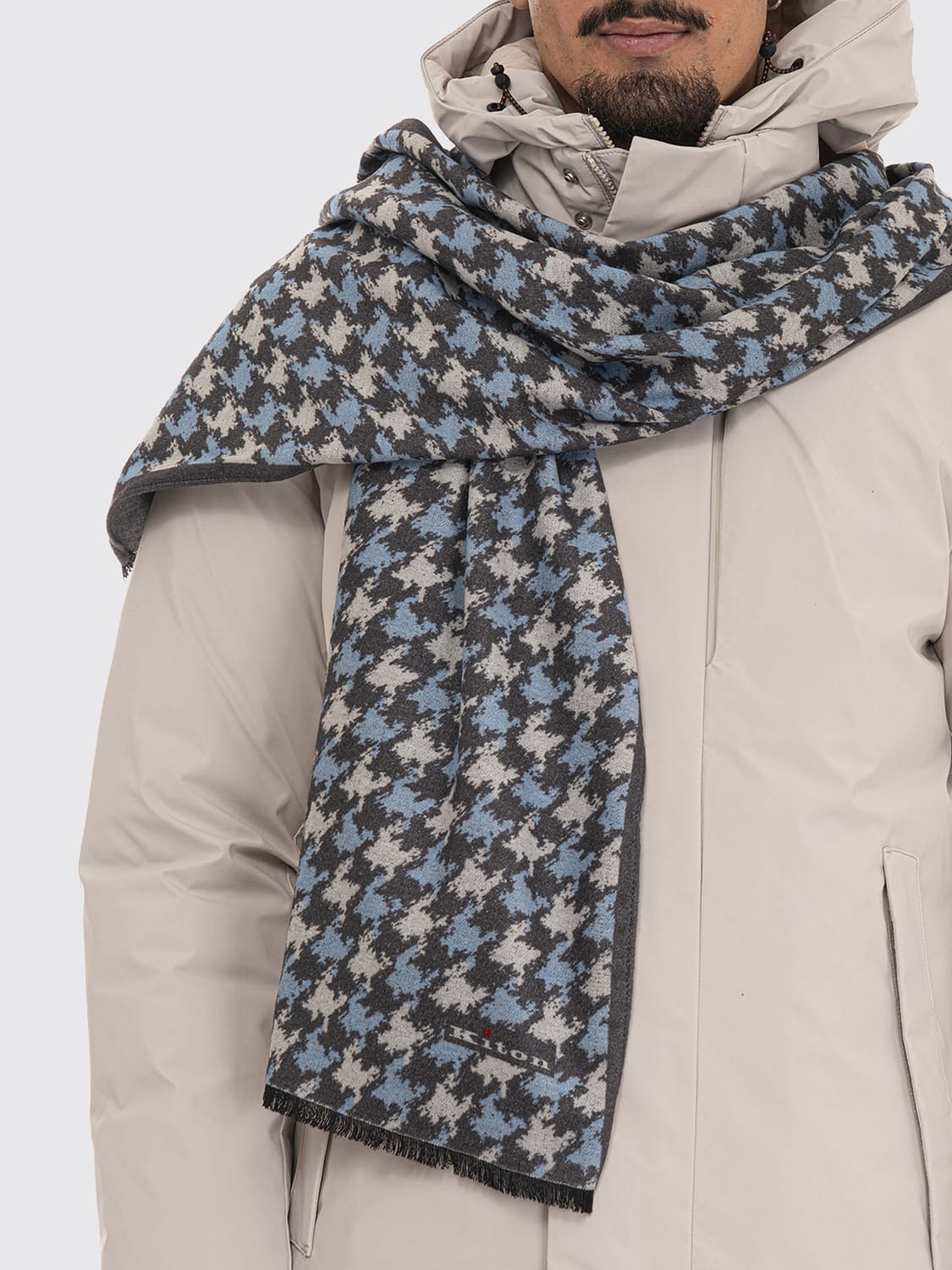 KITON BUFANDA: Bufanda hombre Kiton, Gris - Img 1