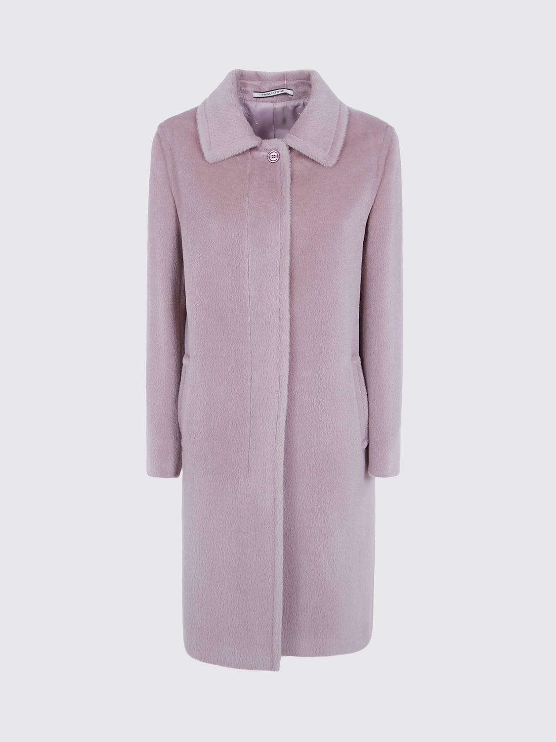 TAGLIATORE COAT: Tagliatore Single-Breasted Knee-Length Coat in Alpaca and Virgin Wool, Pink - Img 2