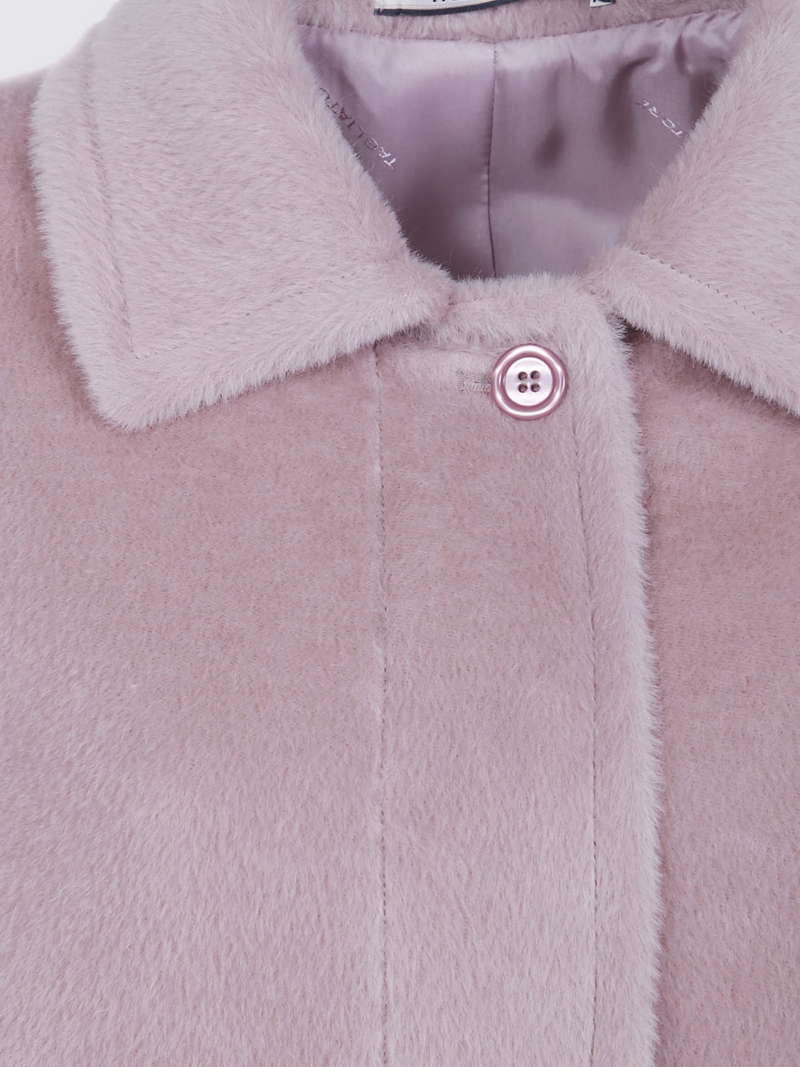 TAGLIATORE COAT: Tagliatore Single-Breasted Knee-Length Coat in Alpaca and Virgin Wool, Pink - Img 4