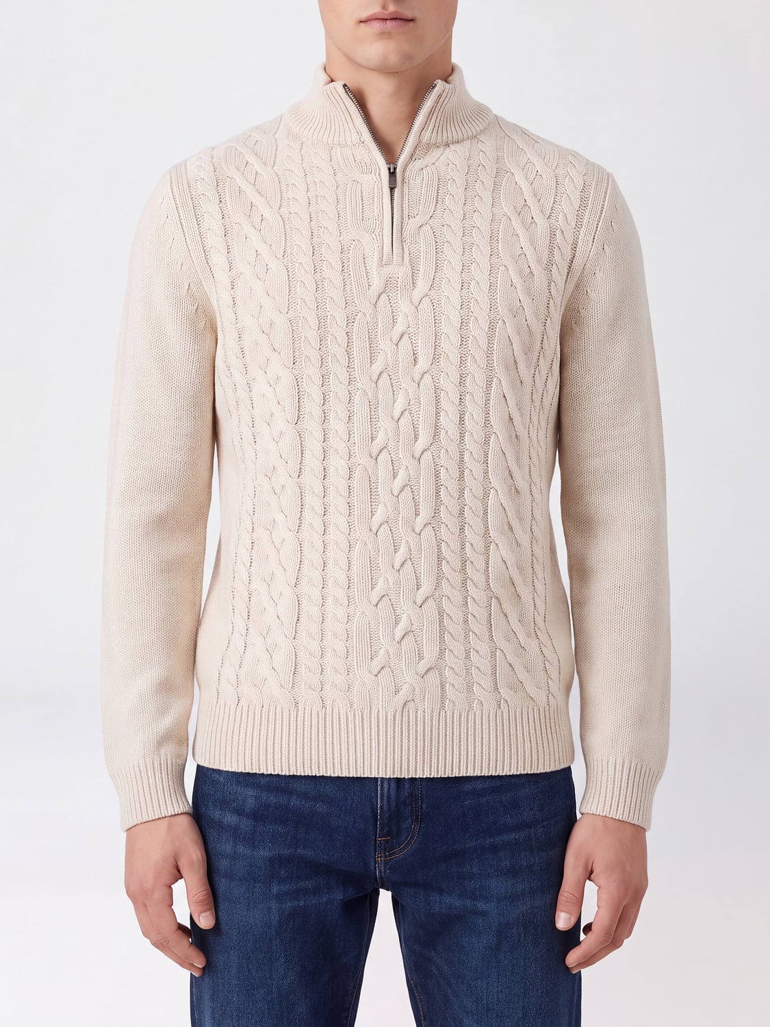 PESERICO PULLOVER: Pullover herren Peserico, Beige - Img 1