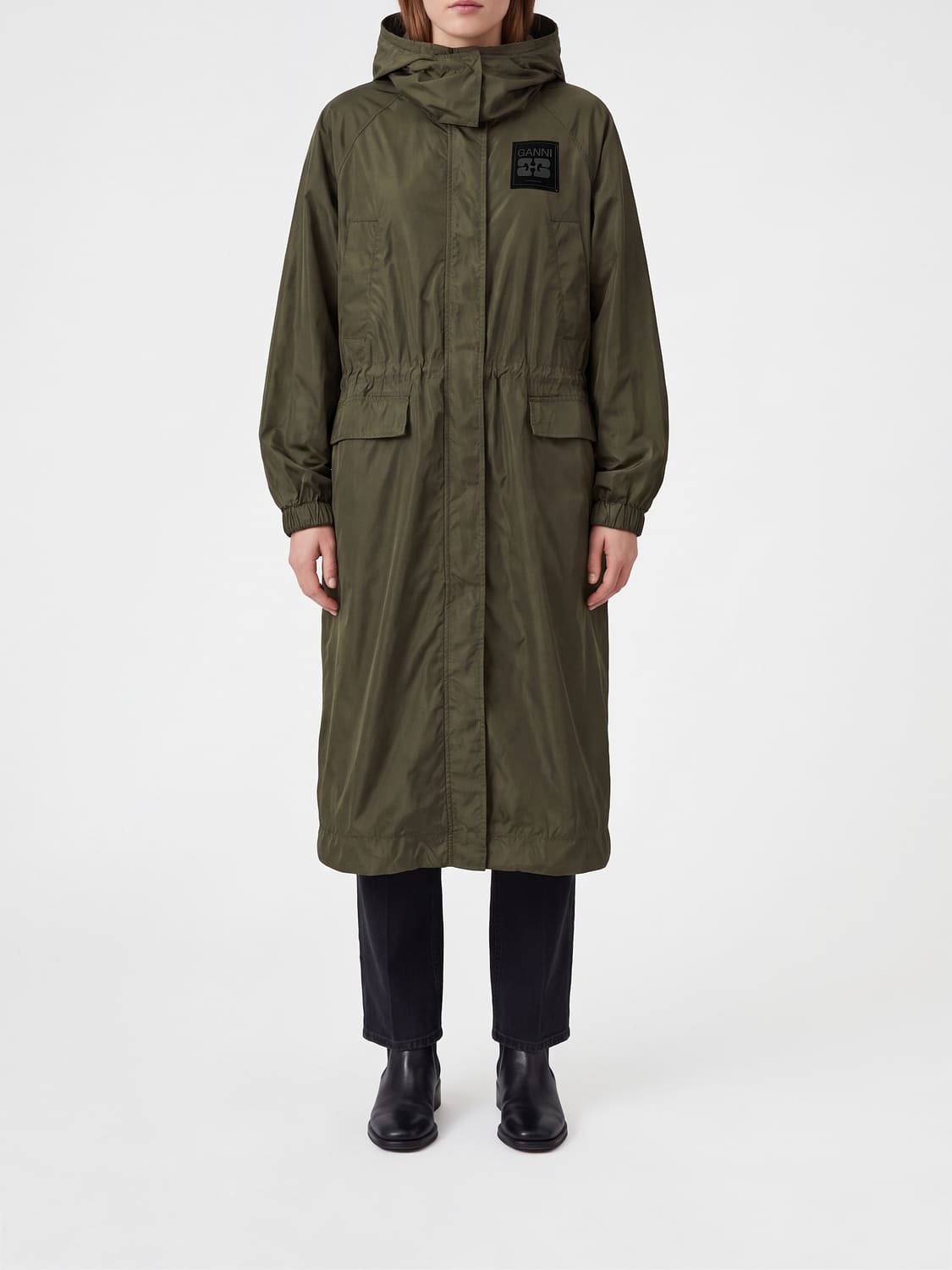 GANNI COAT: Jacket woman Ganni, Green - Img 1