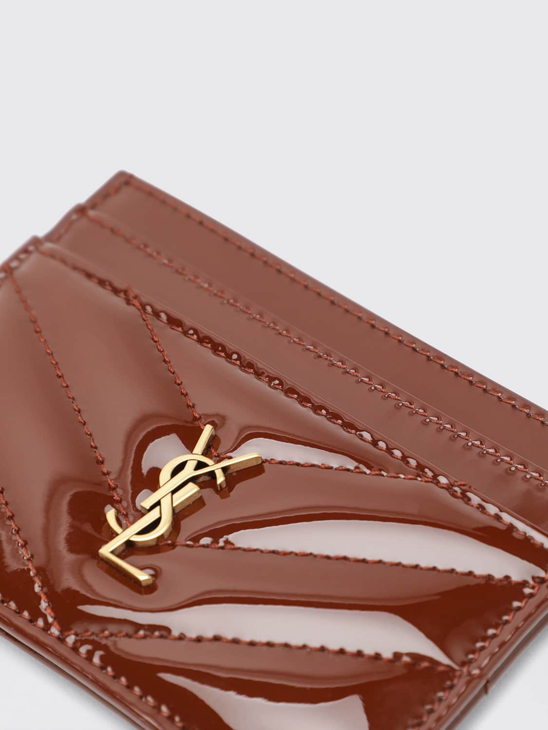 SAINT LAURENT WALLET: Wallet woman Saint Laurent, Brown - Img 2