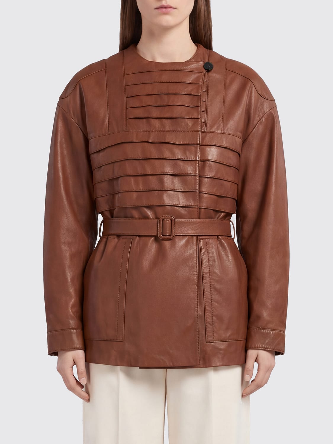 GIORGIO ARMANI CHAQUETA: Chaqueta mujer Giorgio Armani, Marrón - Img 1