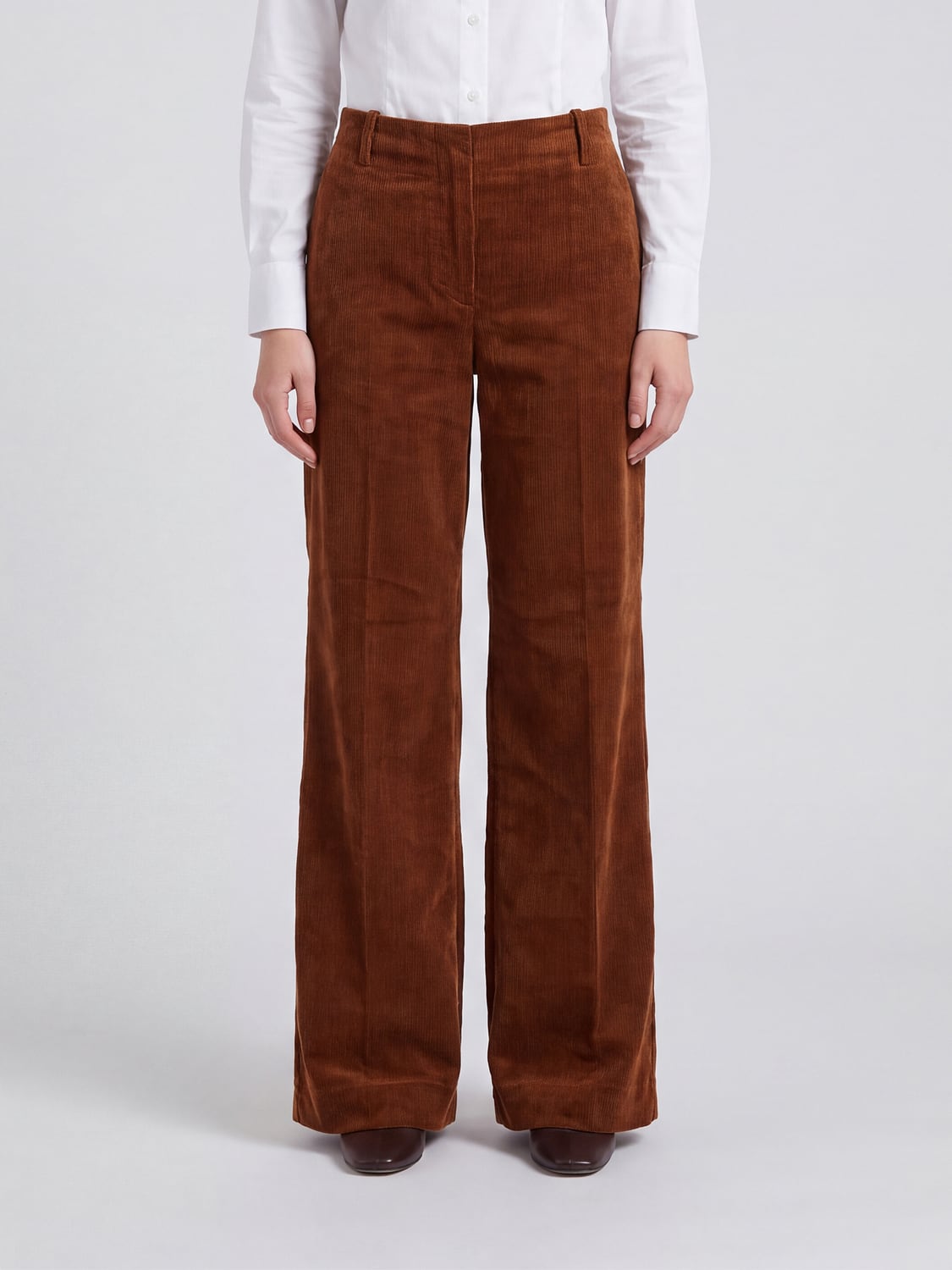 GANNI PANTS: Pants woman Ganni, Brown - Img 1