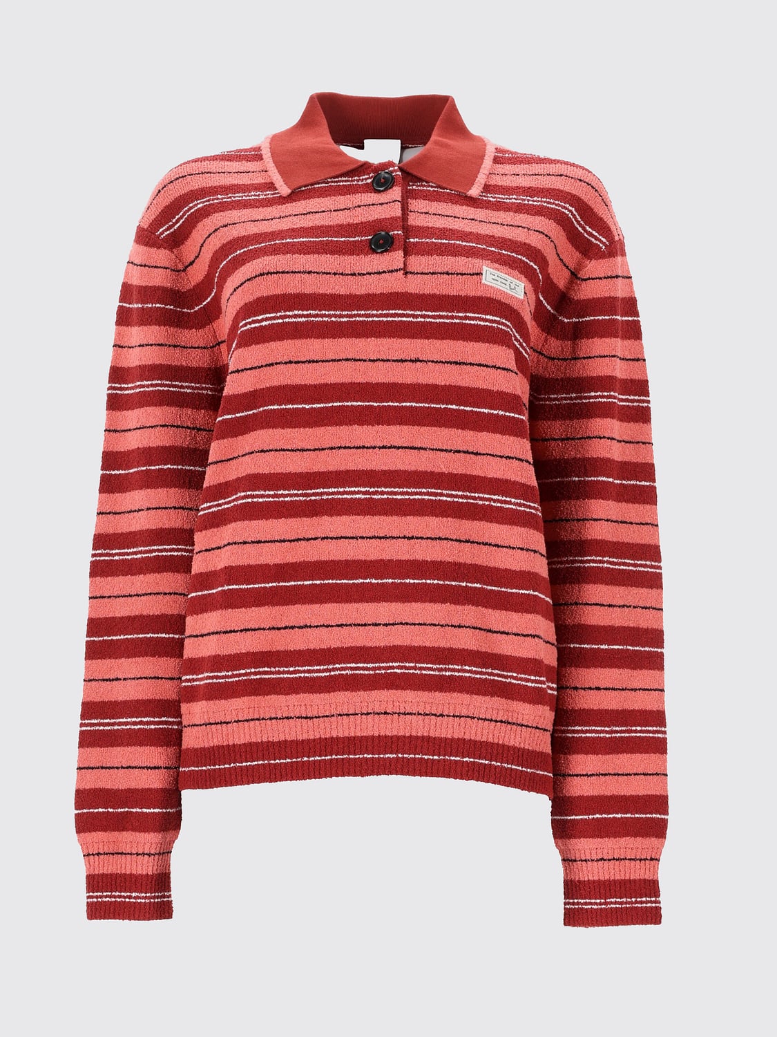 PAUL SMITH POLO: Polo en maille de coton Paul Smith à rayures à manches longues avec logo, Rose - Img 2