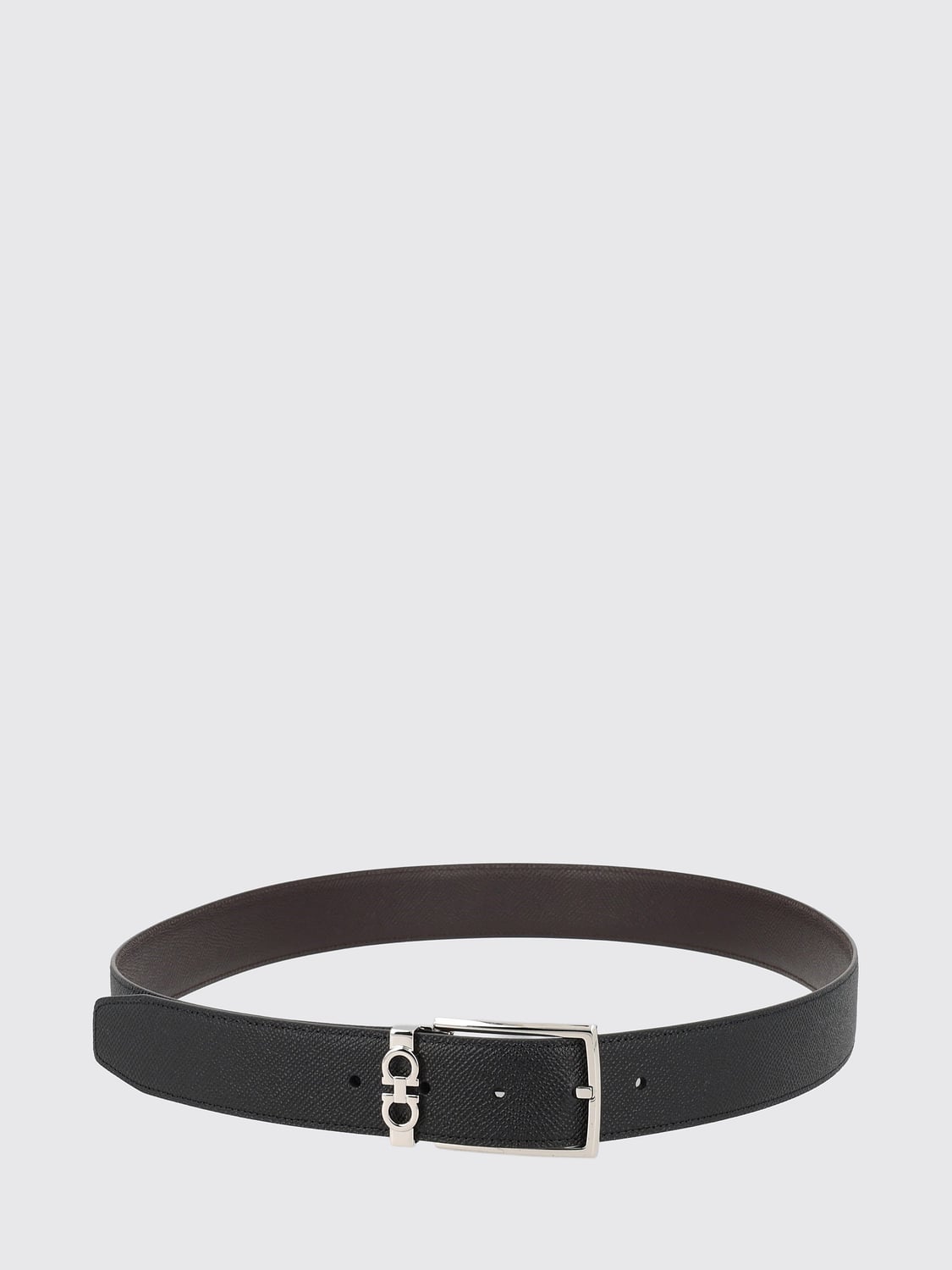 FERRAGAMO BELT: Belt men Ferragamo, Black - Img 1