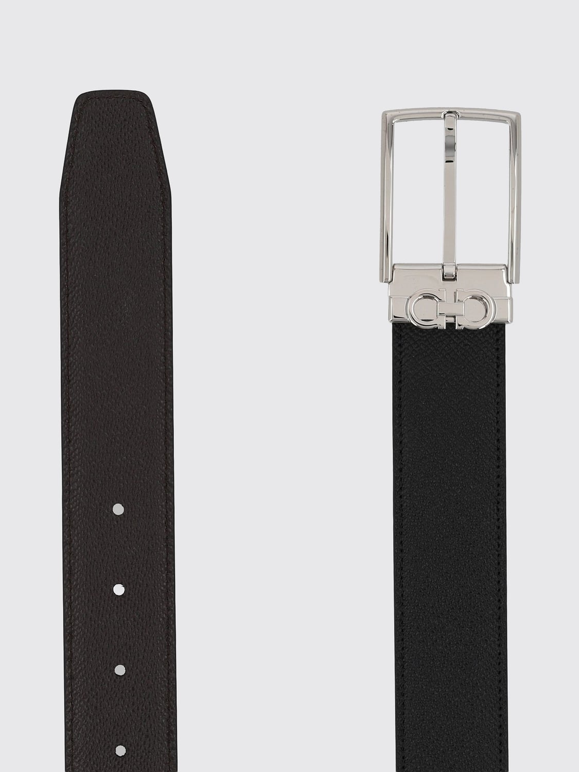 FERRAGAMO BELT: Belt men Ferragamo, Black - Img 2