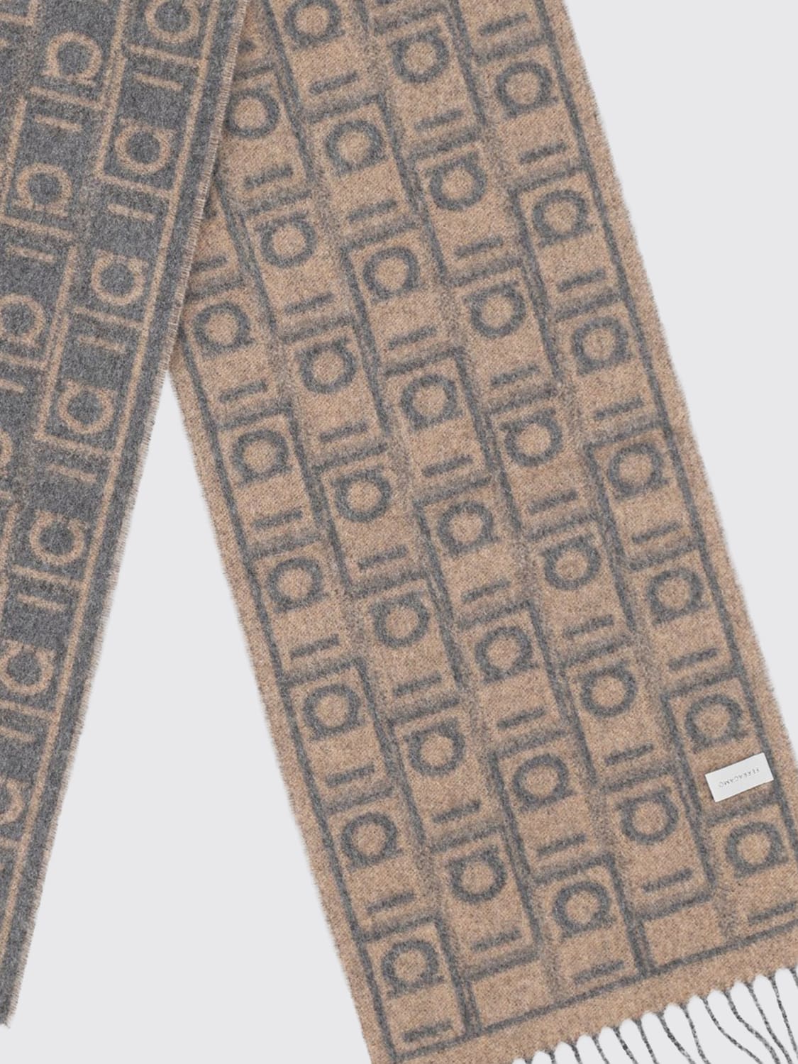 FERRAGAMO SCARF: Scarf men Ferragamo, Grey - Img 2