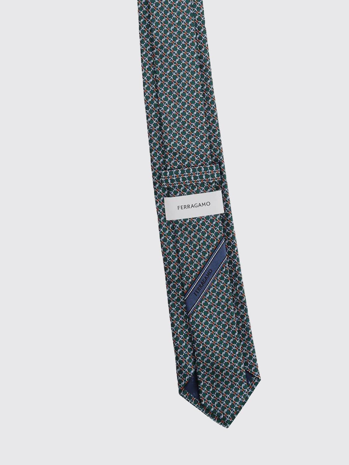 FERRAGAMO TIE: Tie men Ferragamo, Green - Img 2