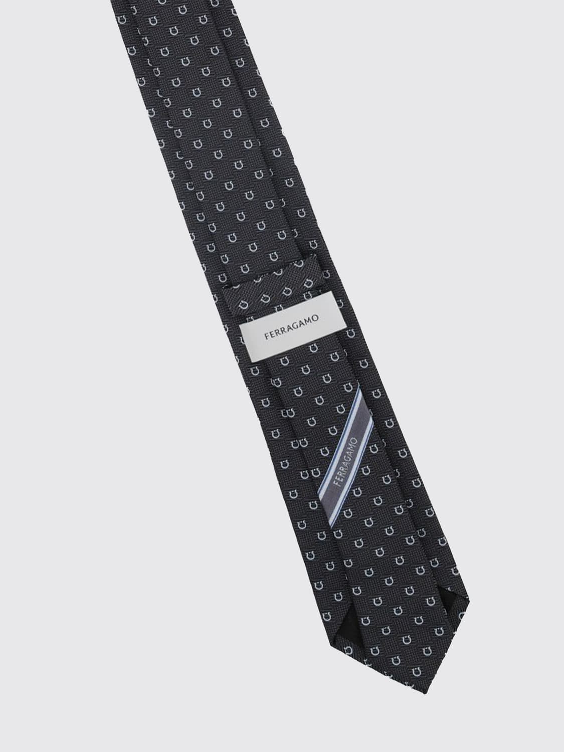 FERRAGAMO TIE: Tie men Ferragamo, Charcoal - Img 2