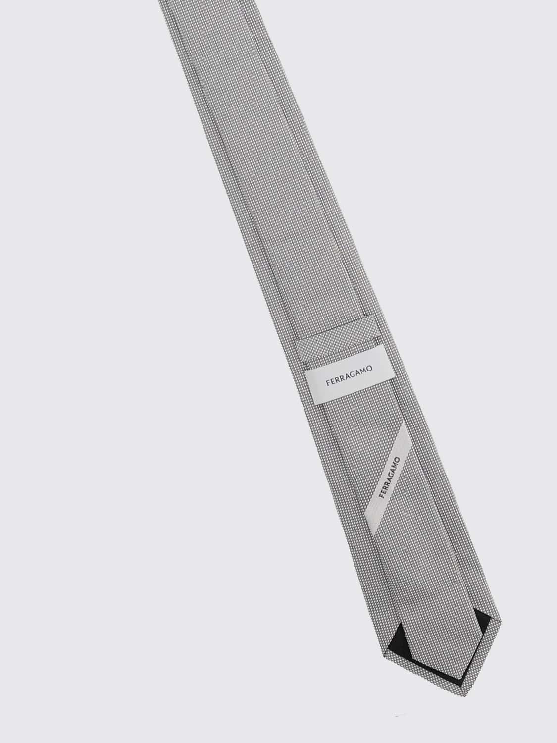 FERRAGAMO TIE: Tie men Ferragamo, Grey - Img 2