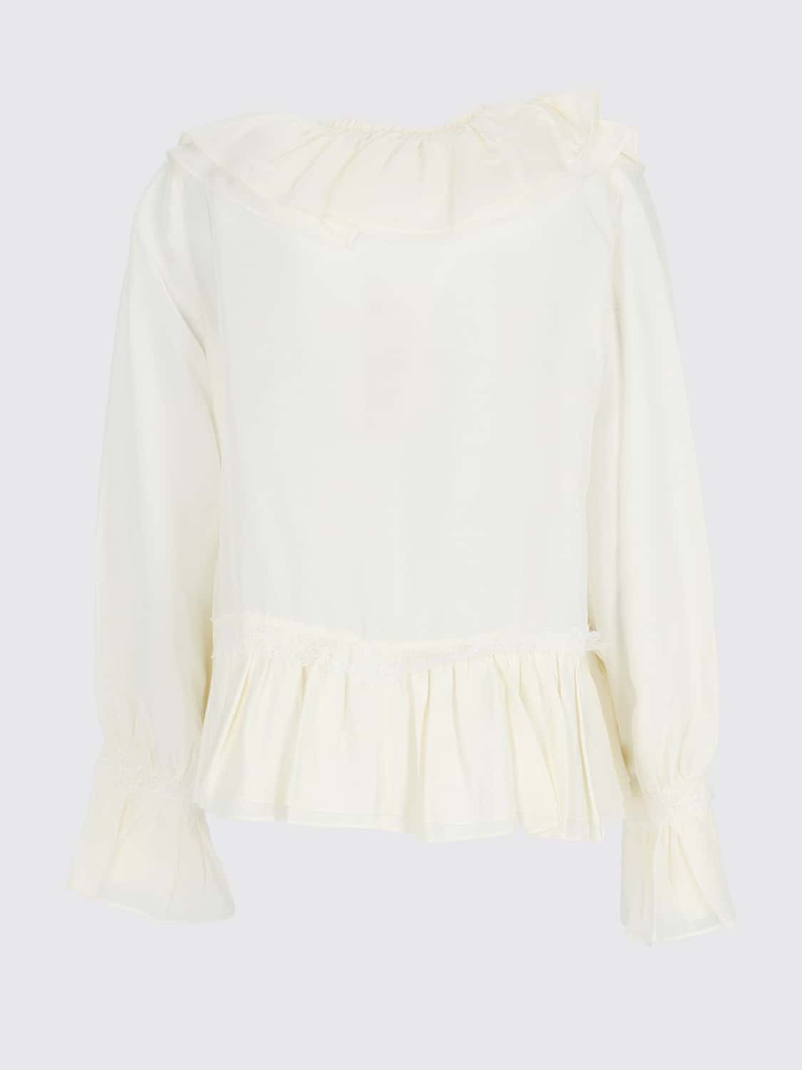 GANNI HEMDBLUSE: Hemdbluse damen Ganni, Ivory - Img 3