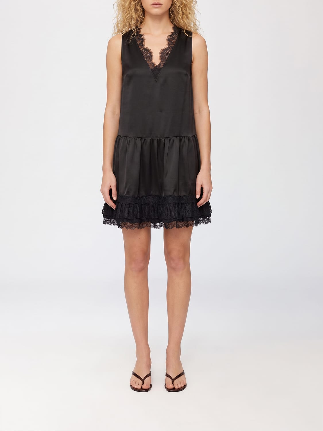 GANNI KLEID: Kleid damen Ganni, Schwarz - Img 1
