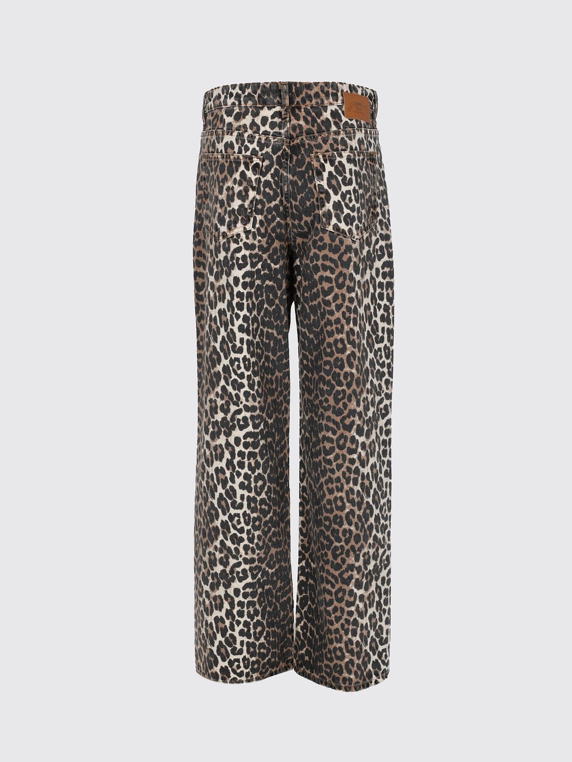 GANNI JEANS: Jeans donna Ganni, Marrone - Img 3