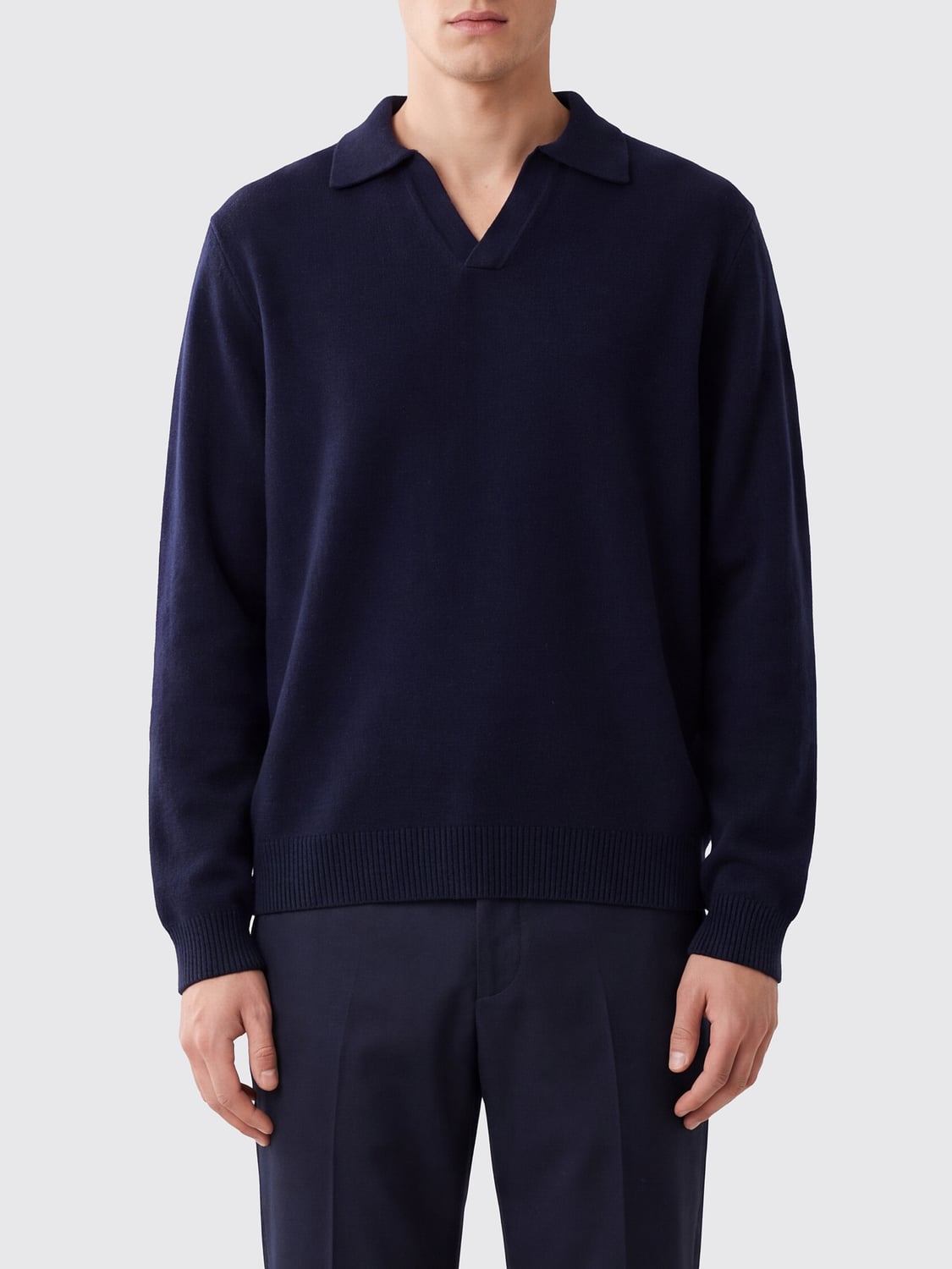 SOFT GOAT SWEATER: Sweater men Soft Goat, Blue - Img 1