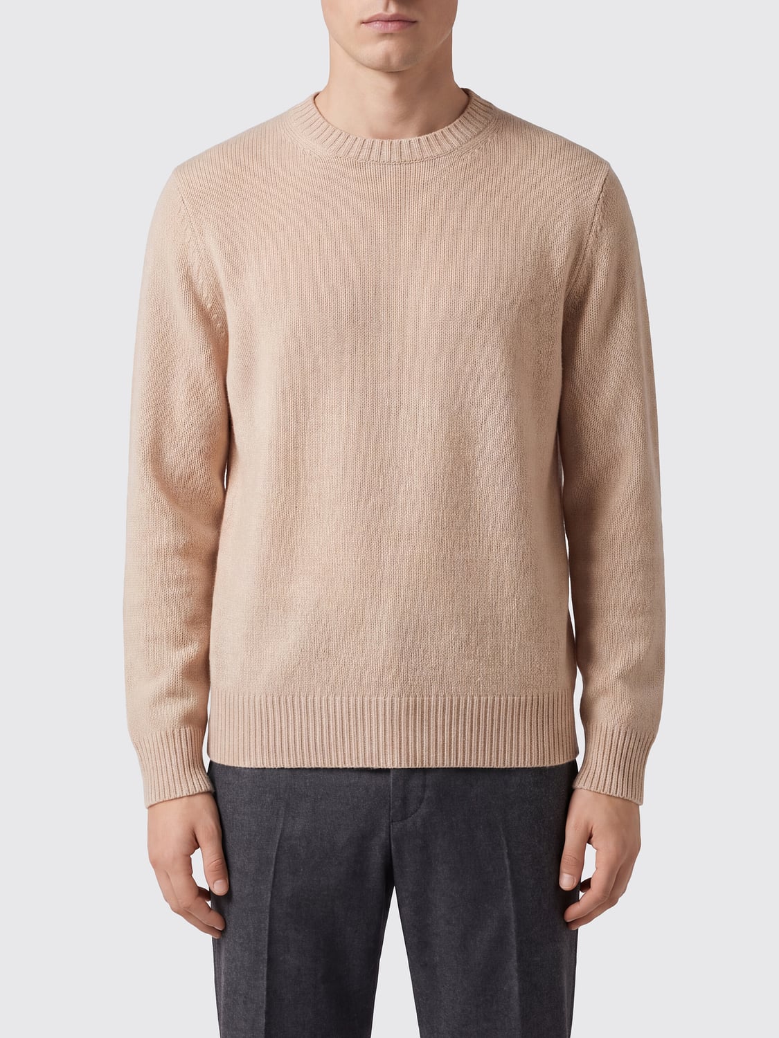 SOFT GOAT SWEATER: Sweater men Soft Goat, Cream - Img 1