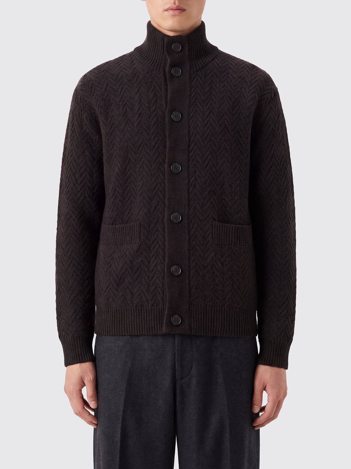 PAOLO PECORA SWEATER: Sweater men Paolo Pecora, Brown - Img 1