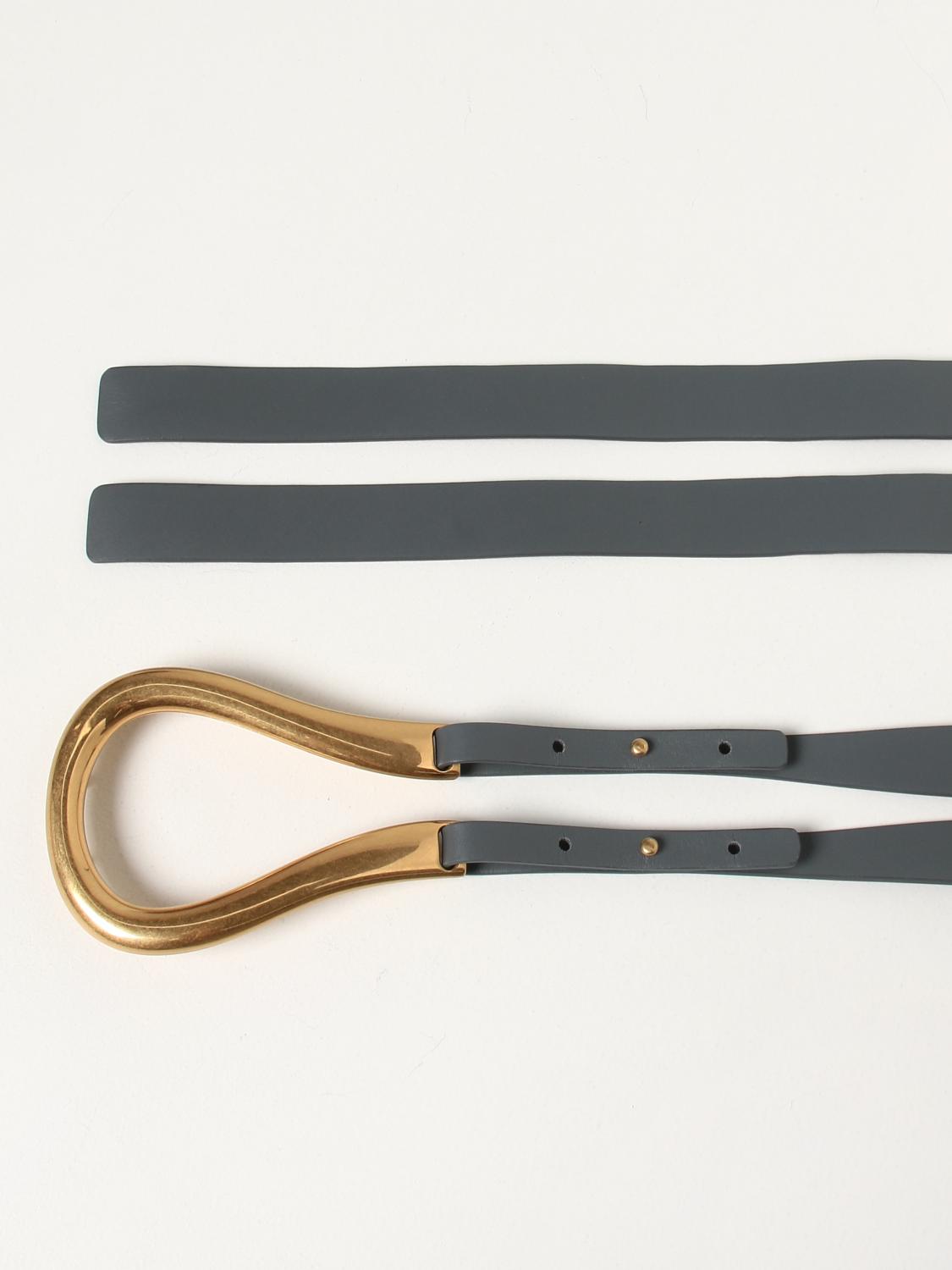 BOTTEGA VENETA 皮带: Bottega Veneta 马衔扣皮革腰带, 黑色 - Img 2