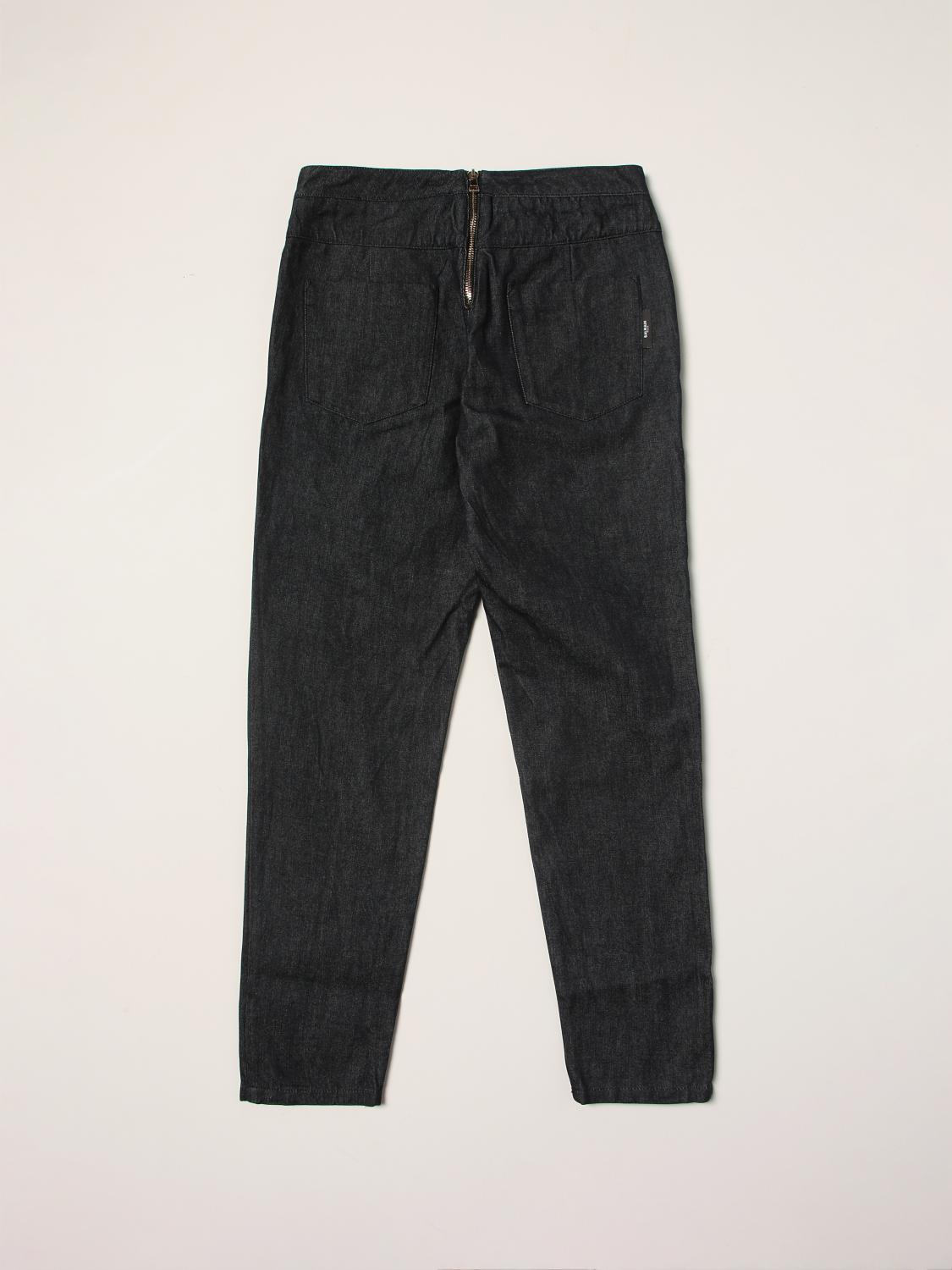 BALMAIN PANTALONES: Pantalón niños Balmain, Azul Oscuro - Img 2