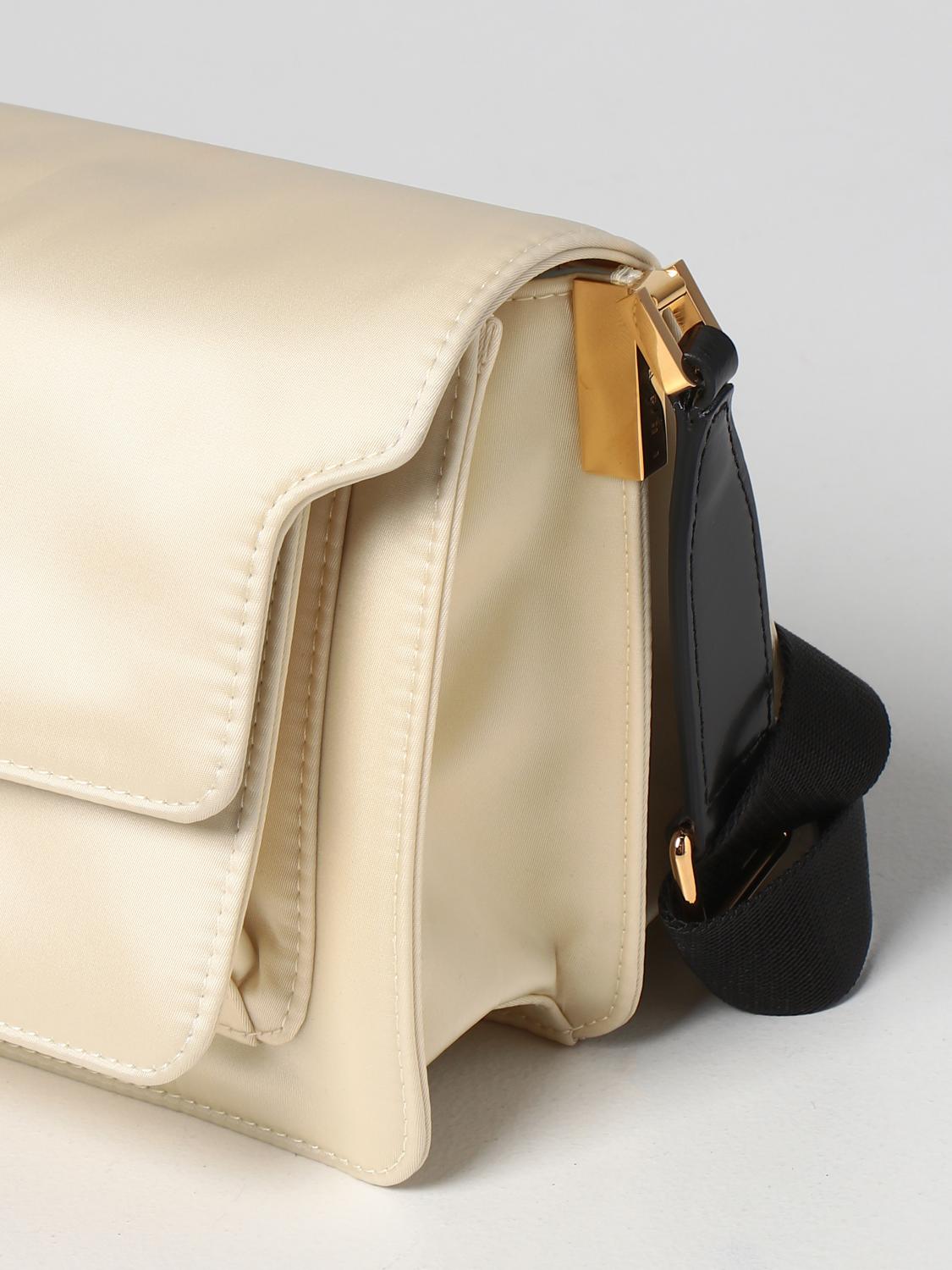 MARNI BORSA MINI: Borsa Trunk Soft Marni in tessuto , Bianco - Img 3