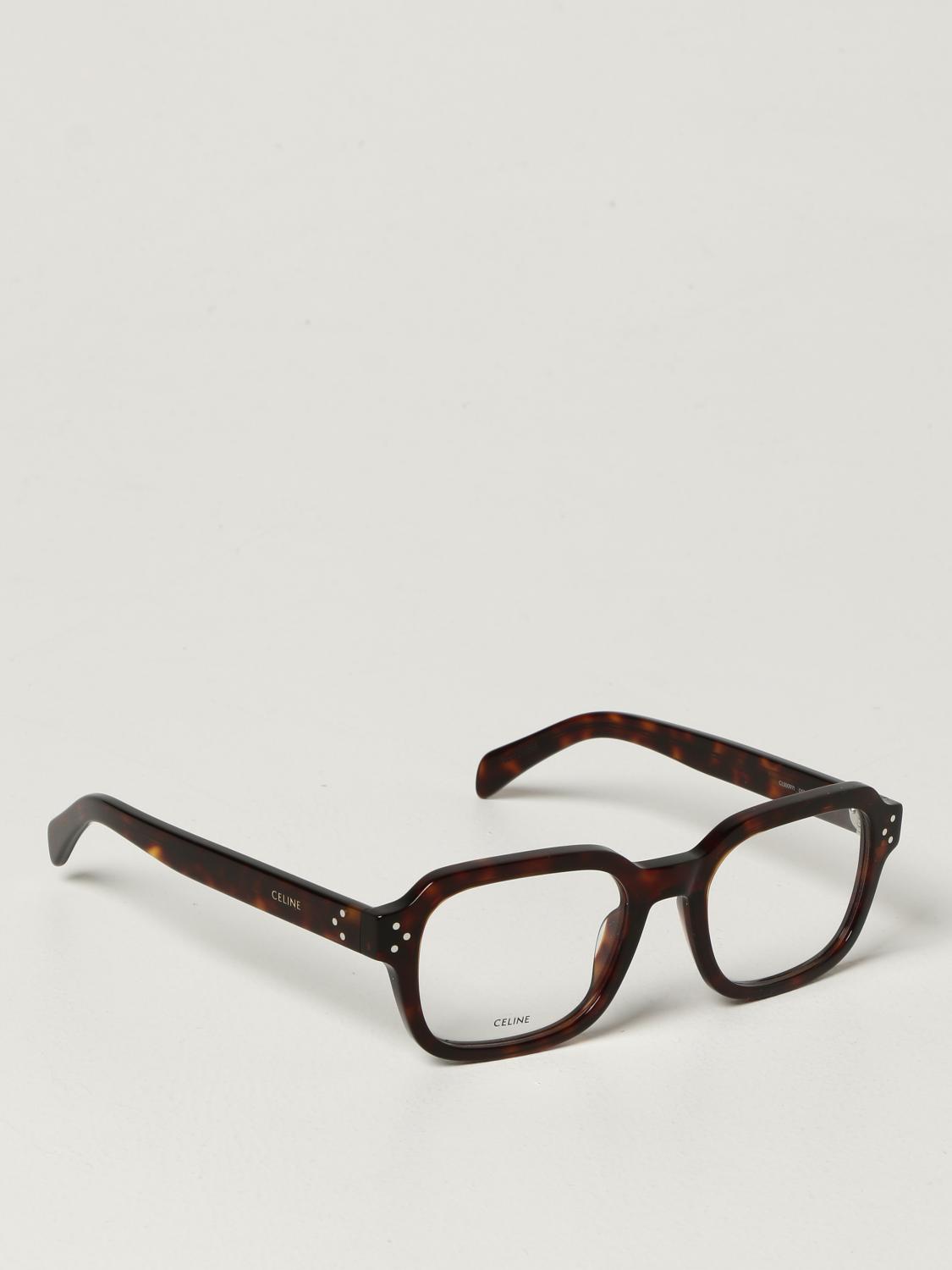 CELINE: eyeglasses in tortoiseshell acetate - Brown | Celine
