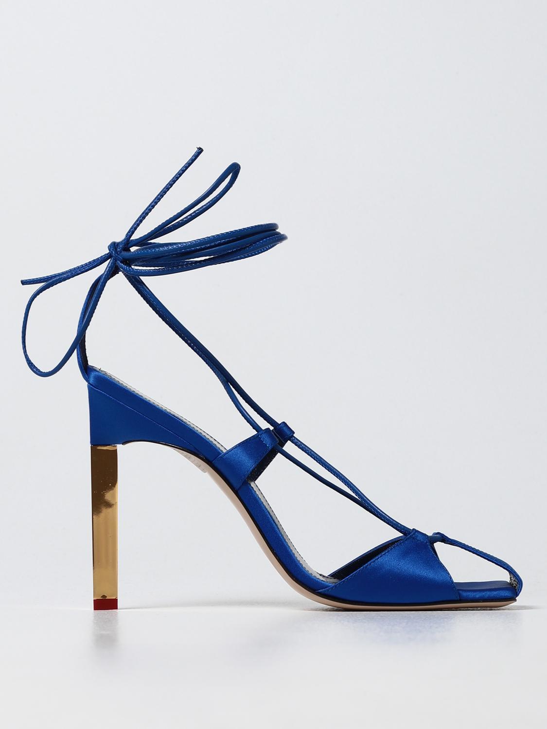 【The Attico】 Adele snake-effectレザーサンダル The Attico Adele Snake-Effect Leather Sandals - Green