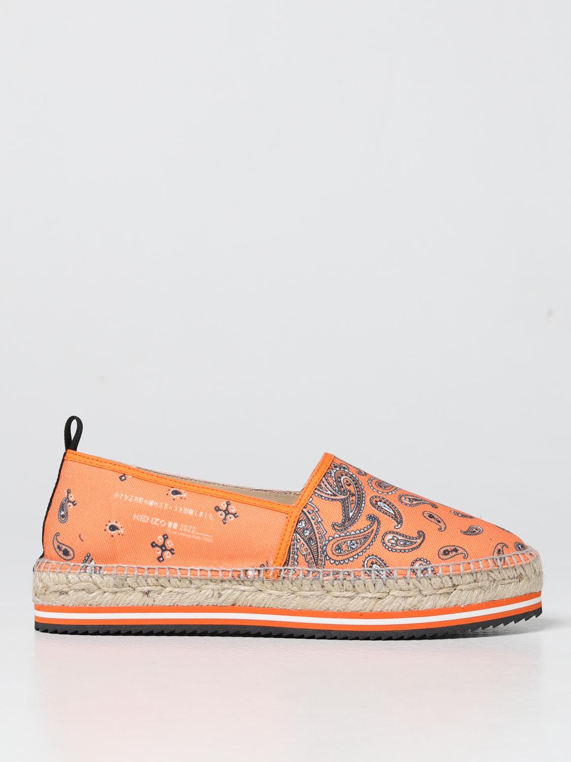 KENZO: espadrilles in printed canvas Orange Kenzo espadrille