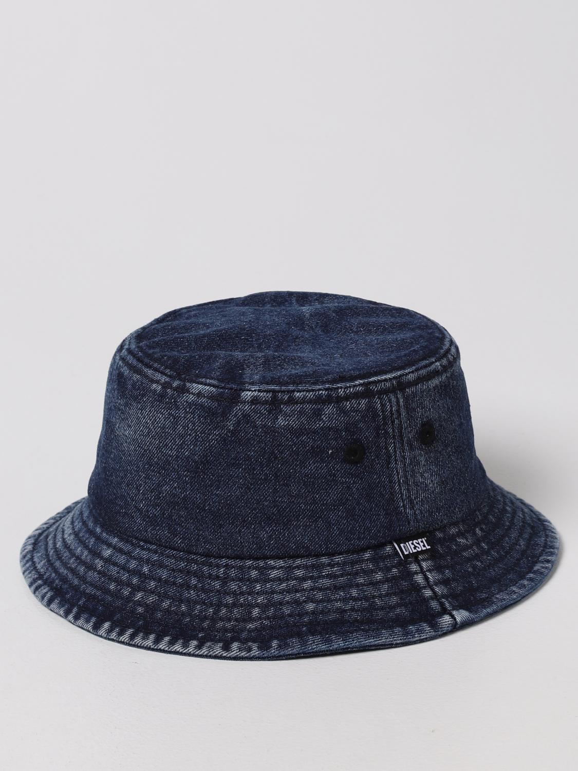 DIESEL: fisherman hat in denim - Blue | Diesel hat