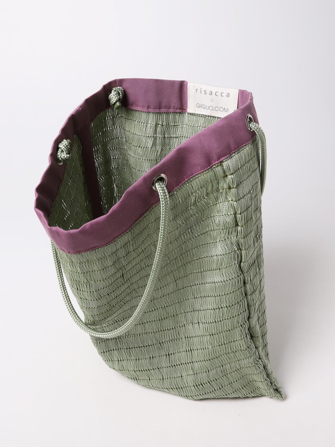 RISACCA PER GIGLIO.COM BOLSO: Bolso reciclado The Wave, Verde - Img 6