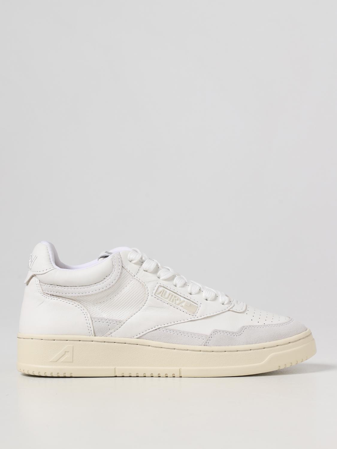 AUTRY SNEAKERS: Sneakers Open Mid Autry in pelle e mesh, Bianco - Img 1