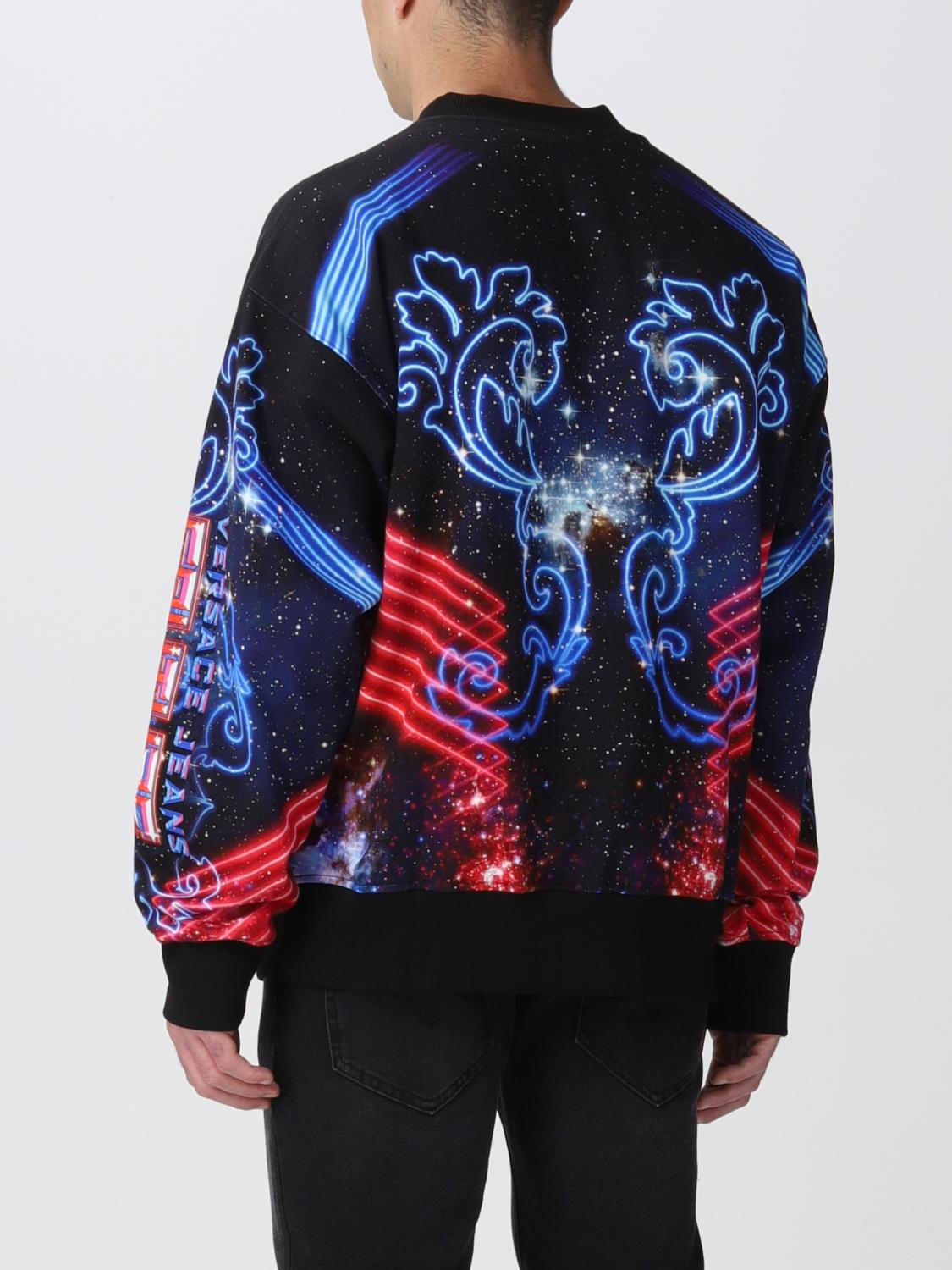 VERSACE JEANS COUTURE FELPA: Felpa Versace Jeans Couture con stampa grafica, Fantasia - Img 2