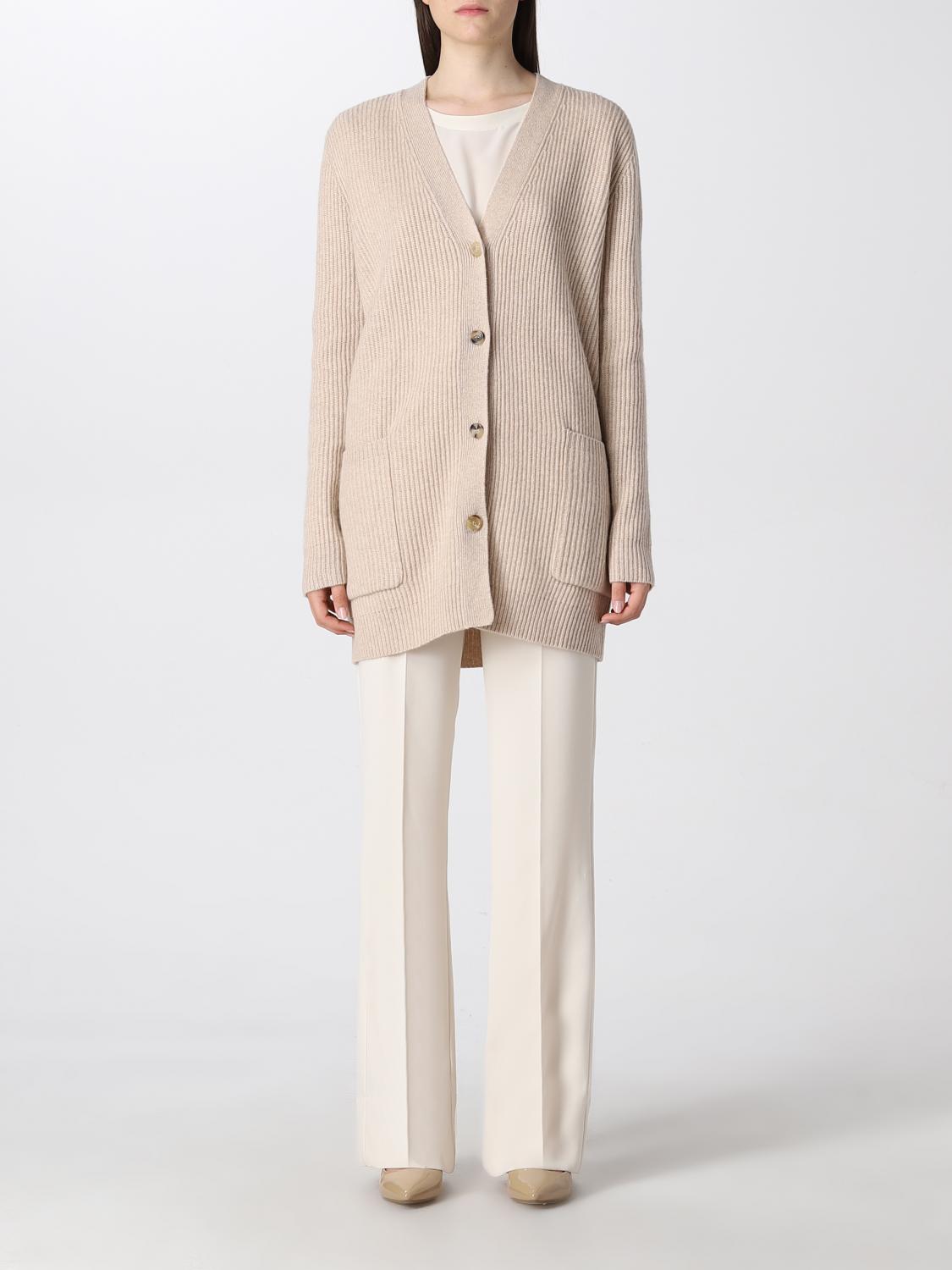 MAX MARA CARDIGAN: Pull femme Max Mara, Beige - Img 1