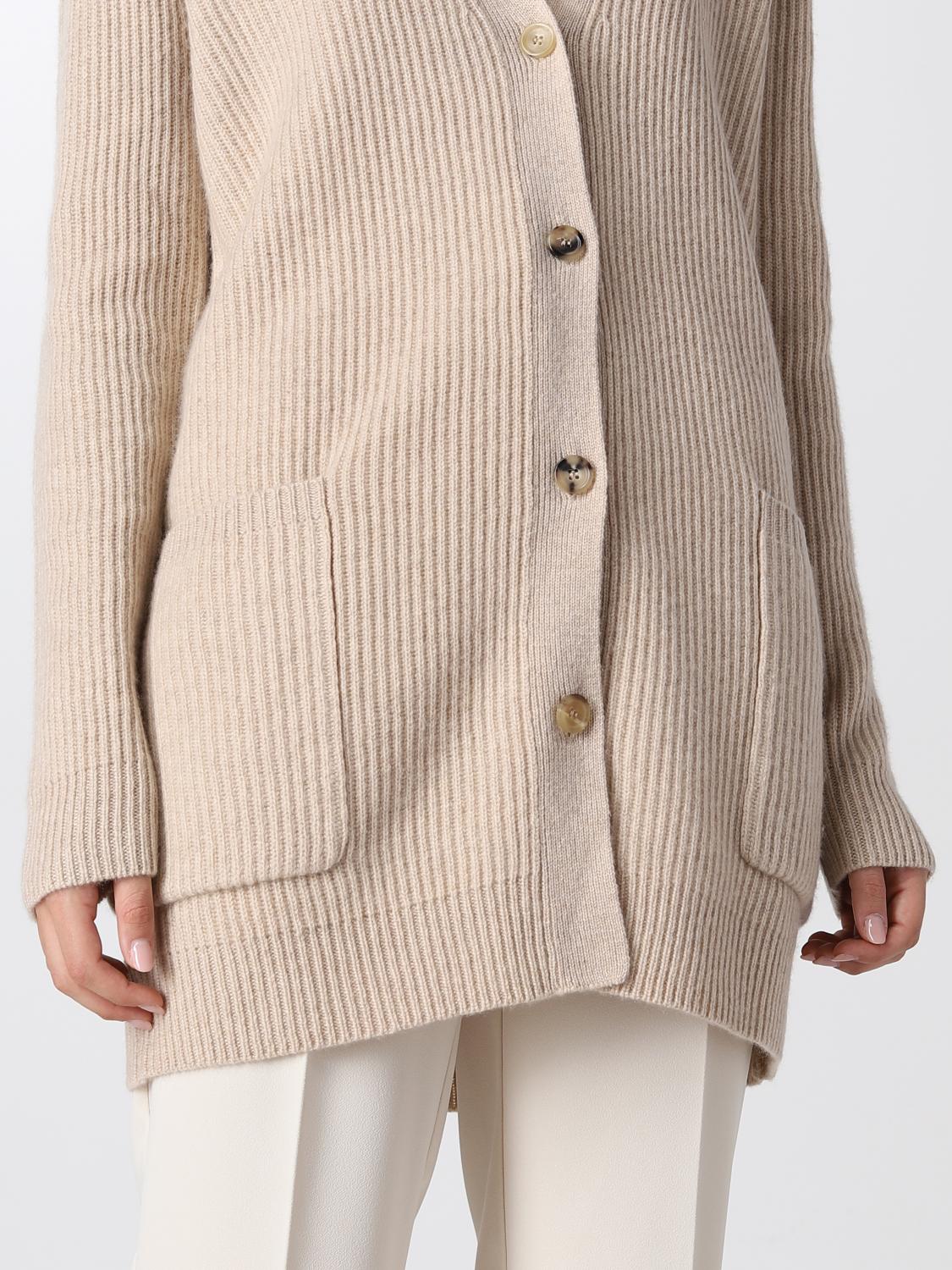 MAX MARA CARDIGAN: Pull femme Max Mara, Beige - Img 4