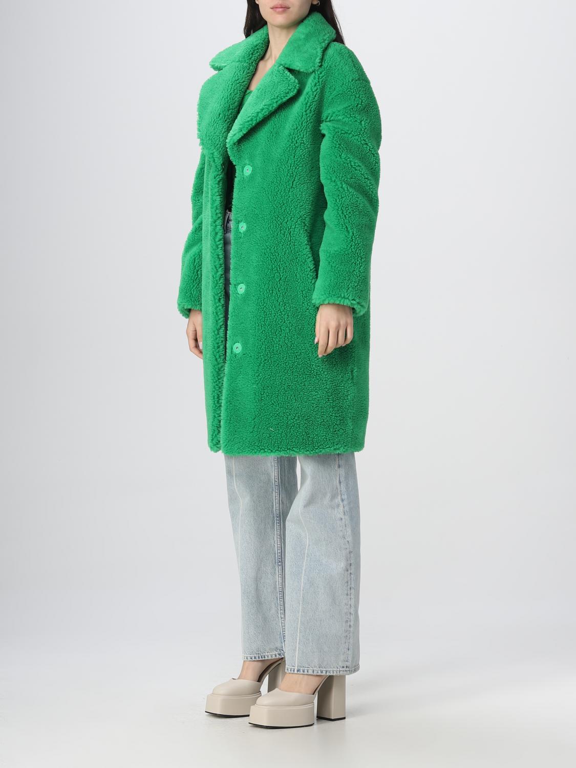 STAND STUDIO ABRIGO DE PIEL: Abrigo mujer Stand Studio, Verde - Img 3