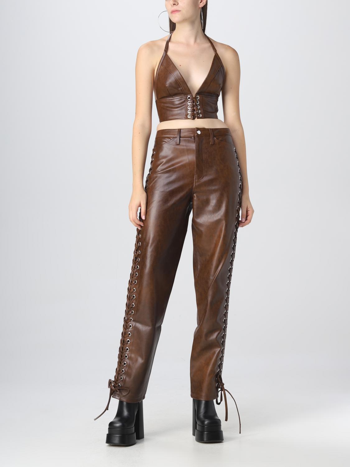 ROTATE TOP: Top Rotate in similpelle, Marrone - Img 2