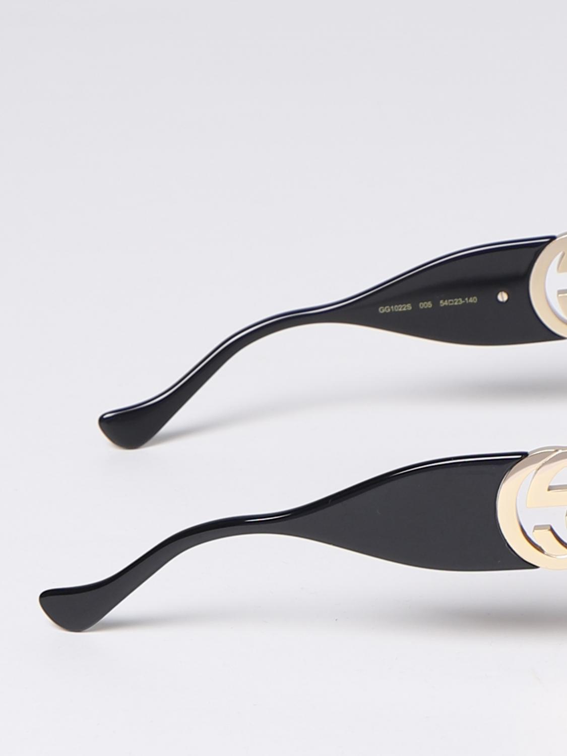 GUCCI OCCHIALI DA SOLE: Occhiali da sole Gucci con logo GG, Nero - Img 3