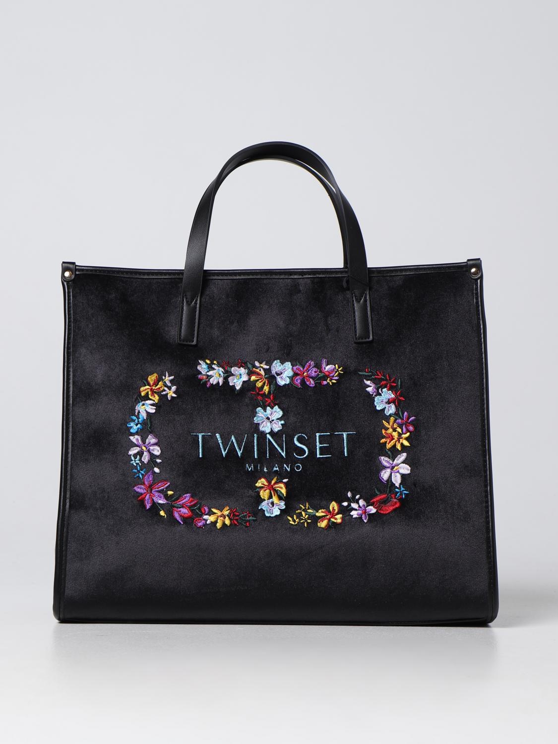 Twinset Black Polyurethane Women's Camera Bag