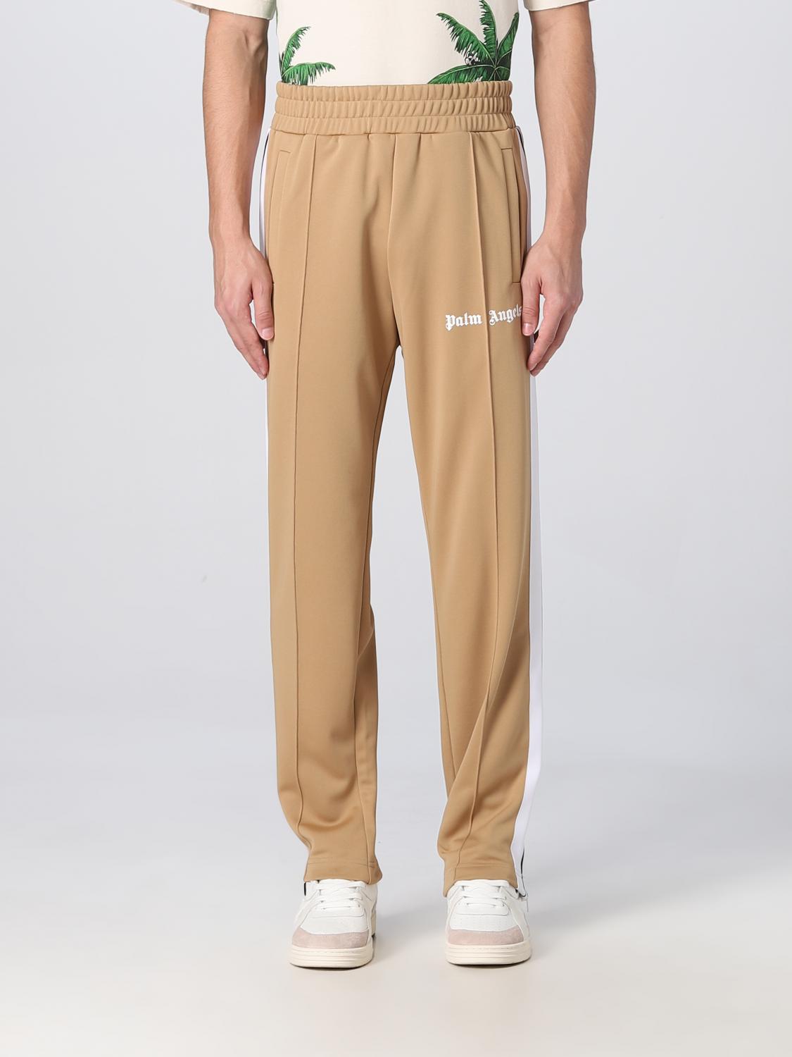 Pants Men Palm Angels Pants Beige Palm Angels Pants With